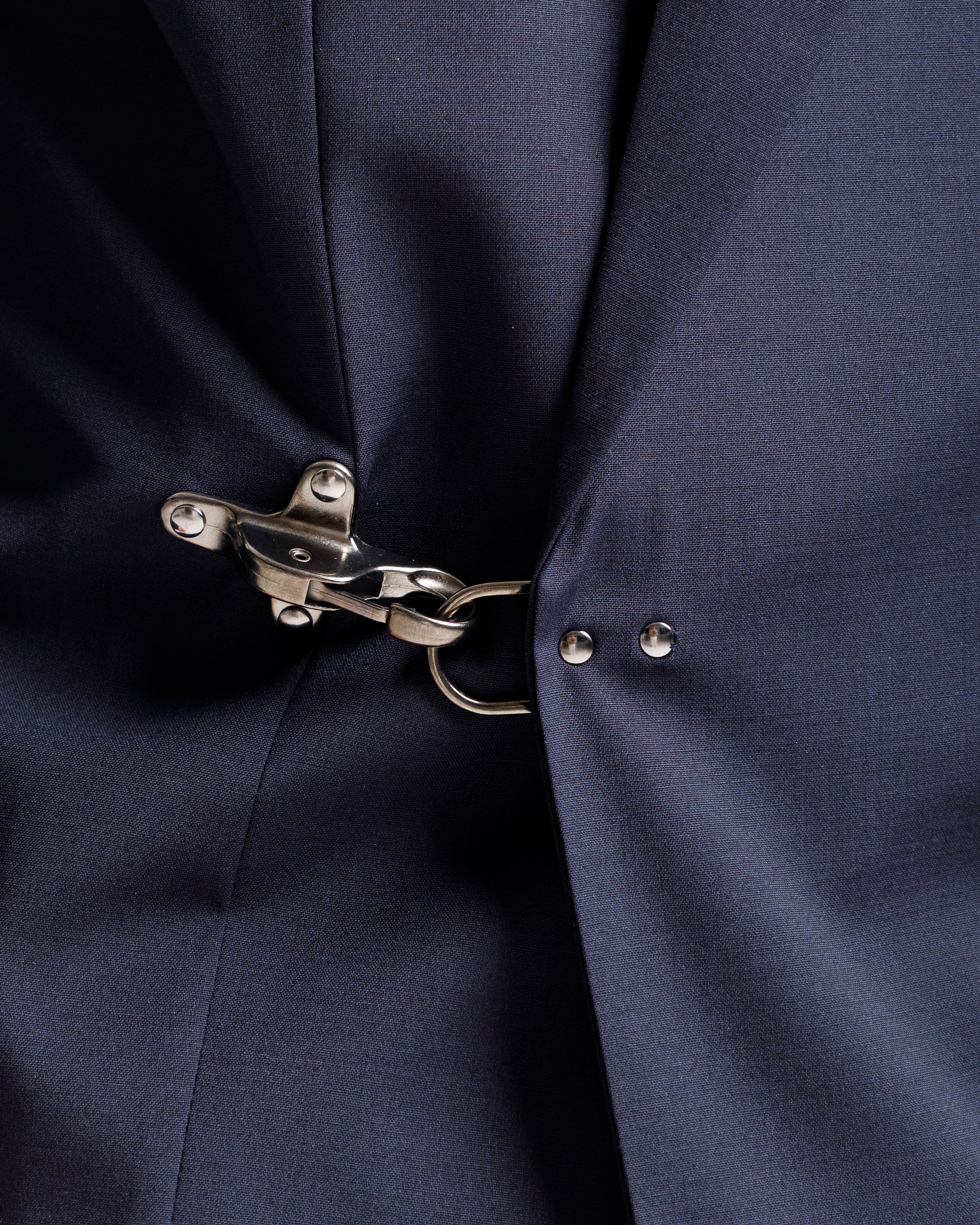 Giacca Crop Con Gancio  -  Ma1052 Blu