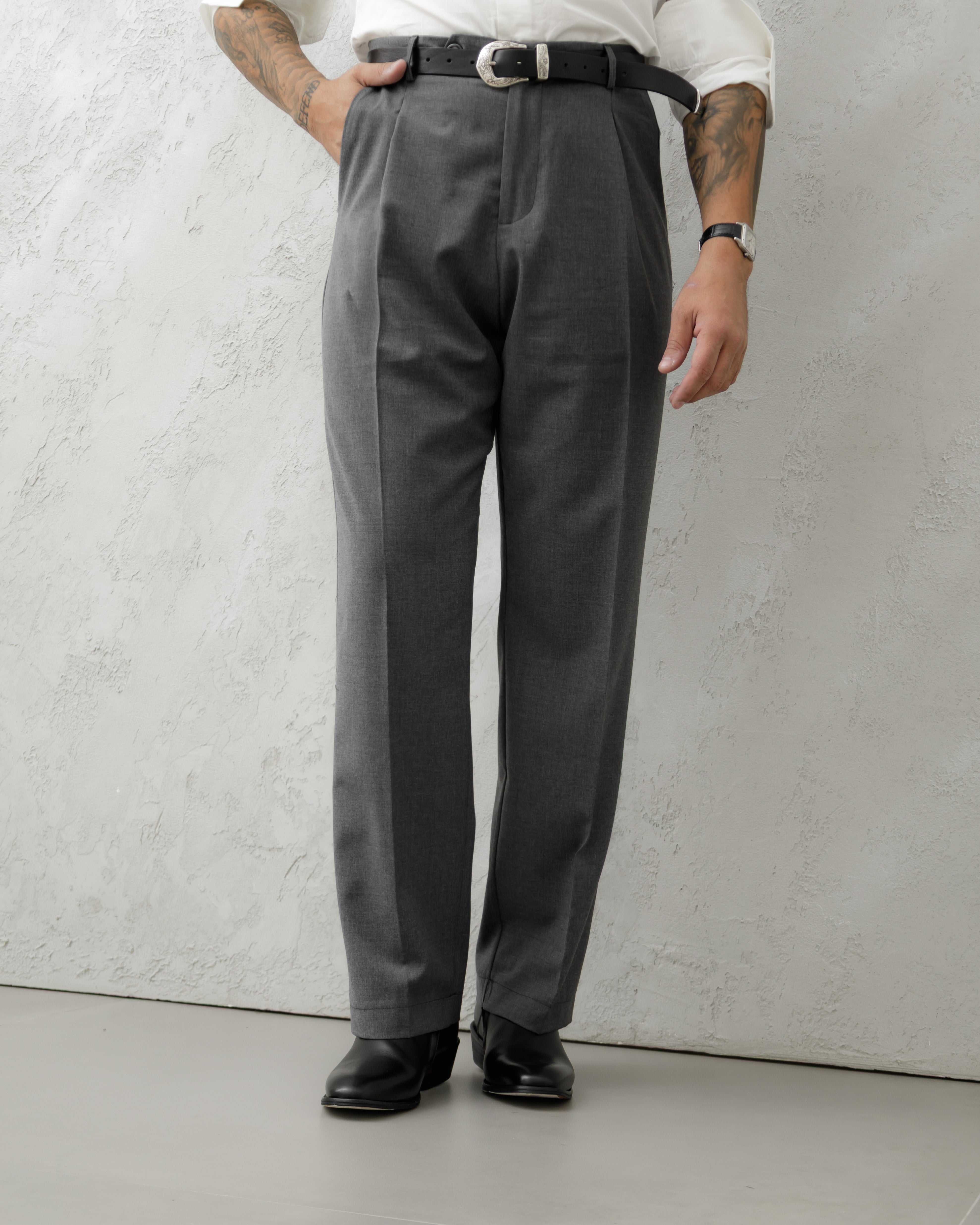 PANTALONE FONDO REGOLARE MA1036 GRIGIO