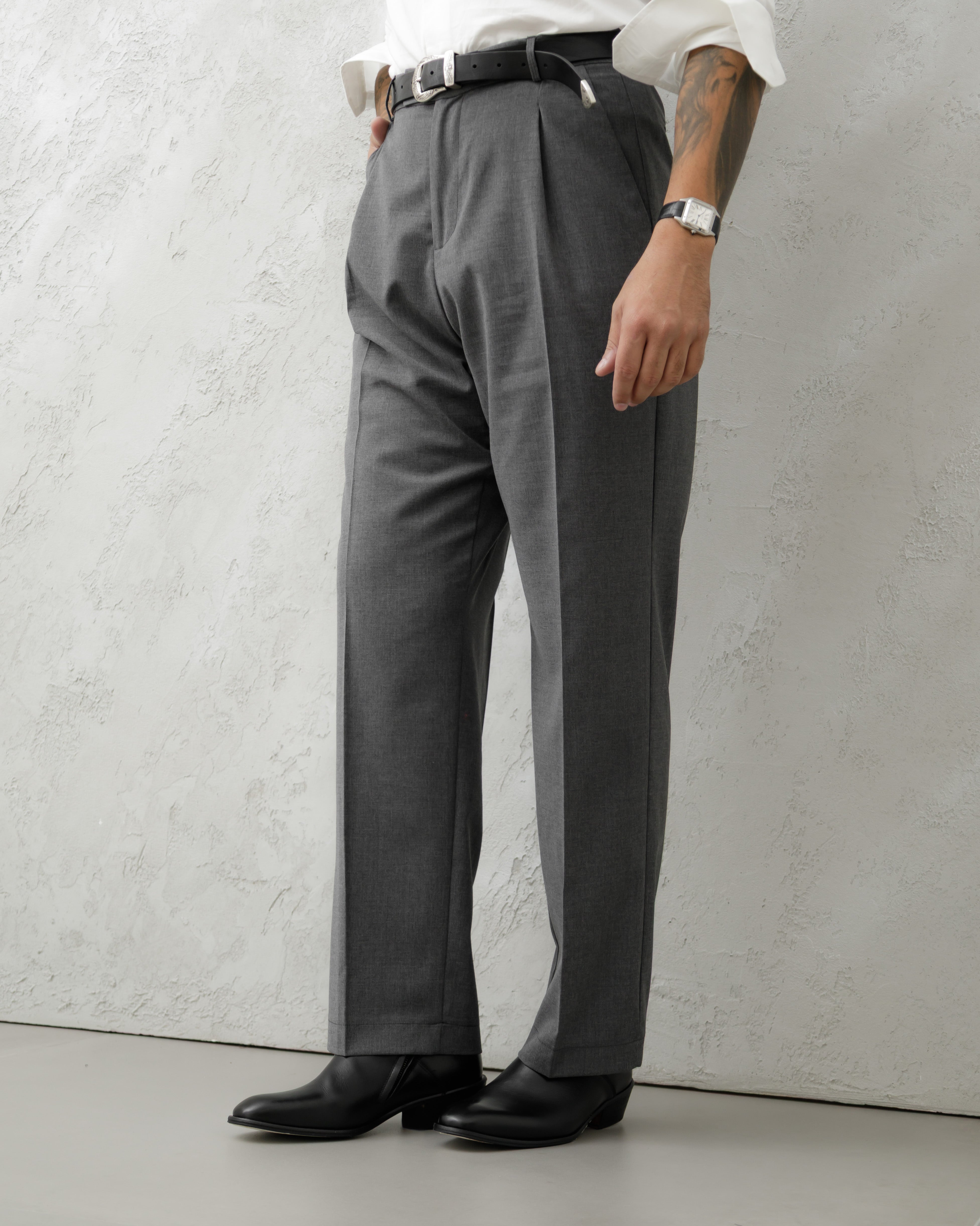 REGULAR BOTTOM TROUSERS MA1036 GRAY