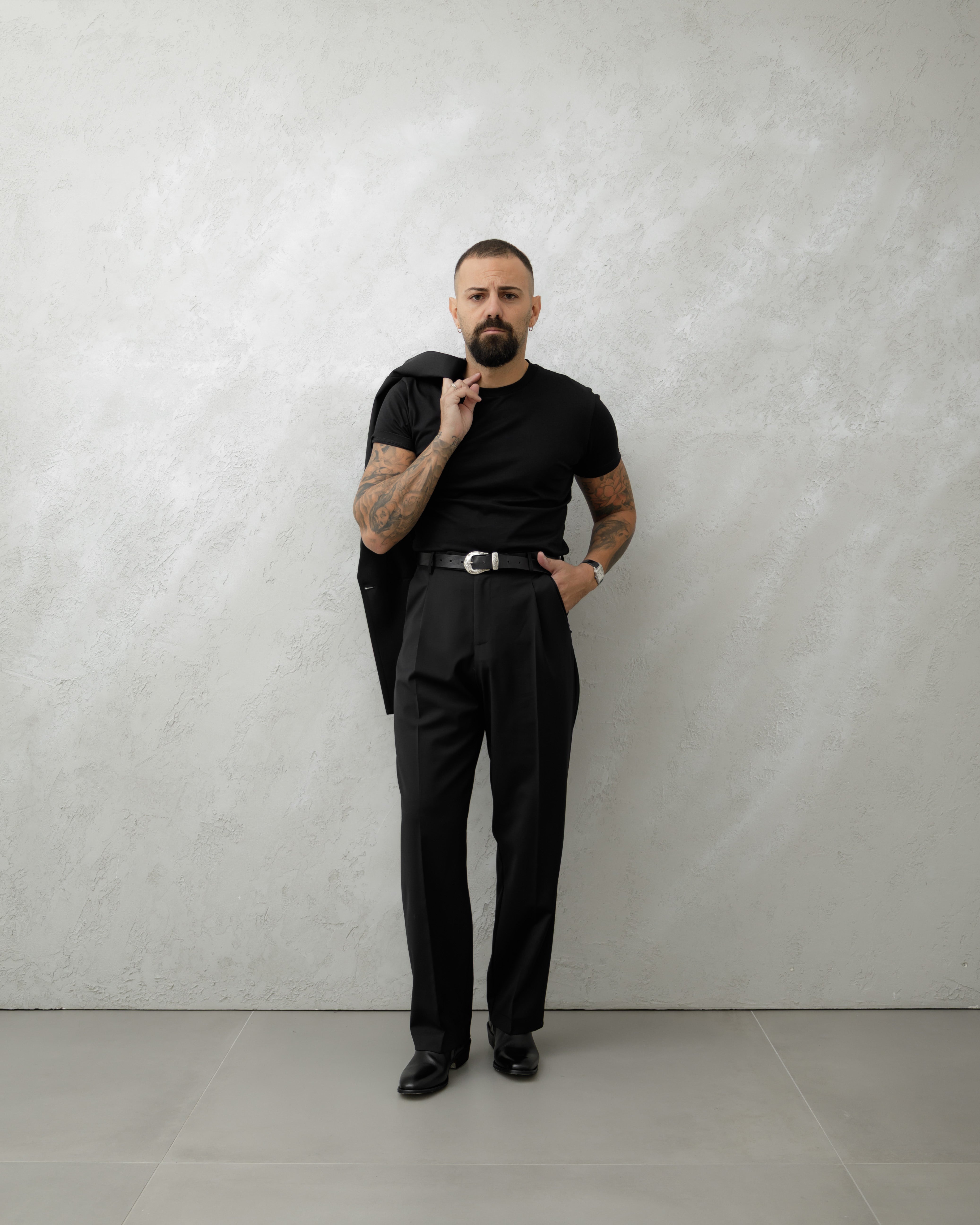 PANTALONE FONDO REGOLARE MA1036 NERO