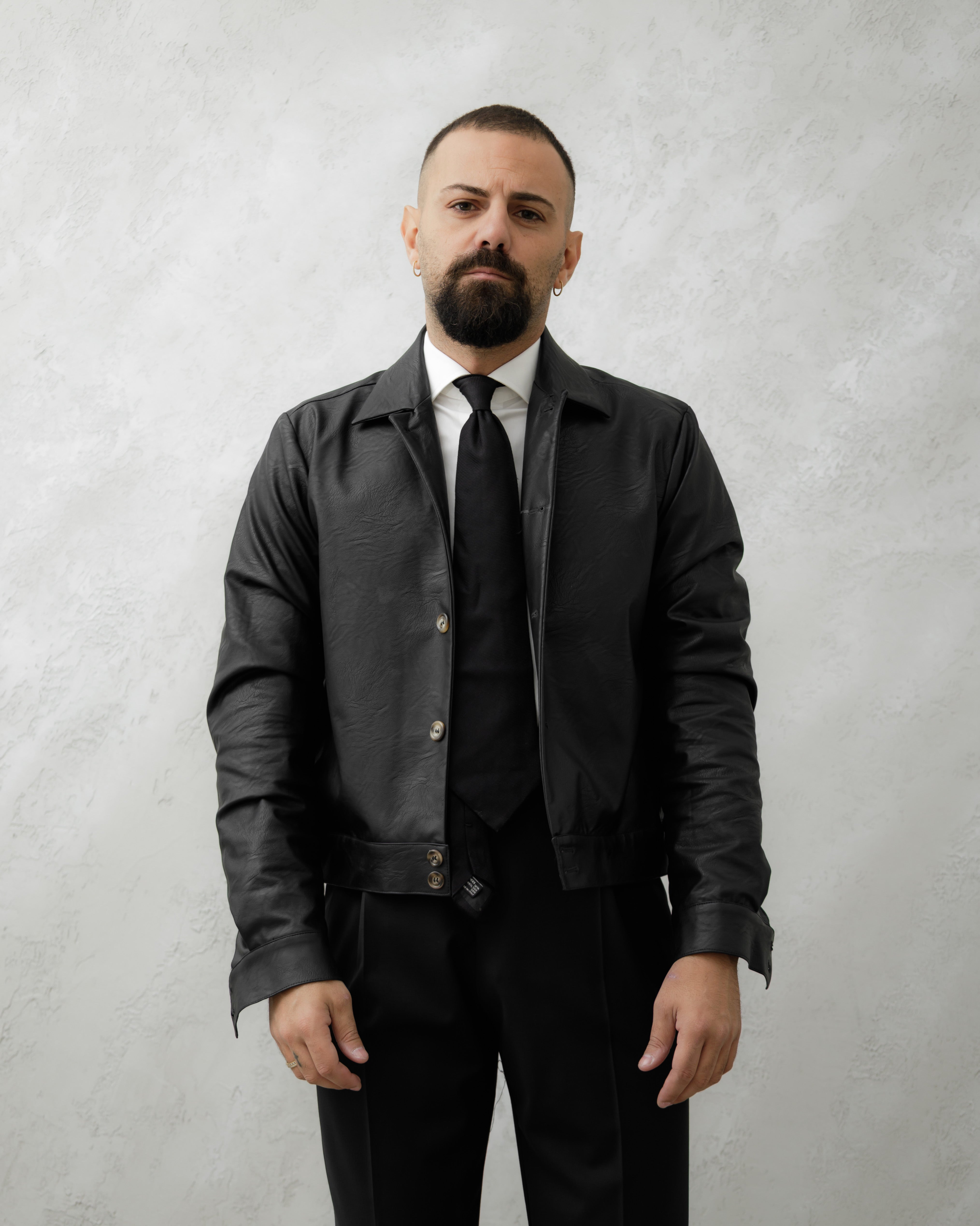 GIACCA CROP MA1019 LT NERO