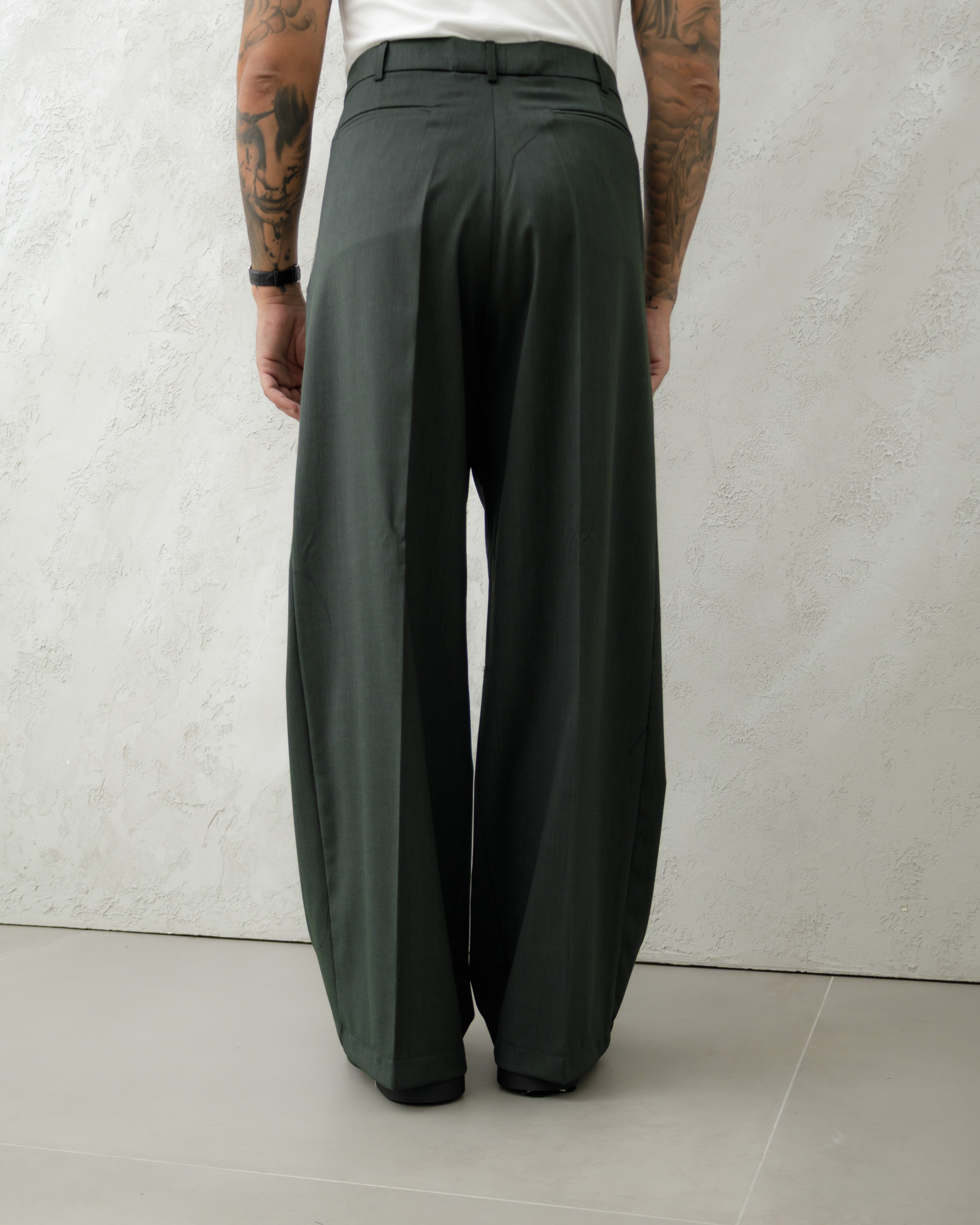 PANTALONI WIDE FIT MA1031 VERDE