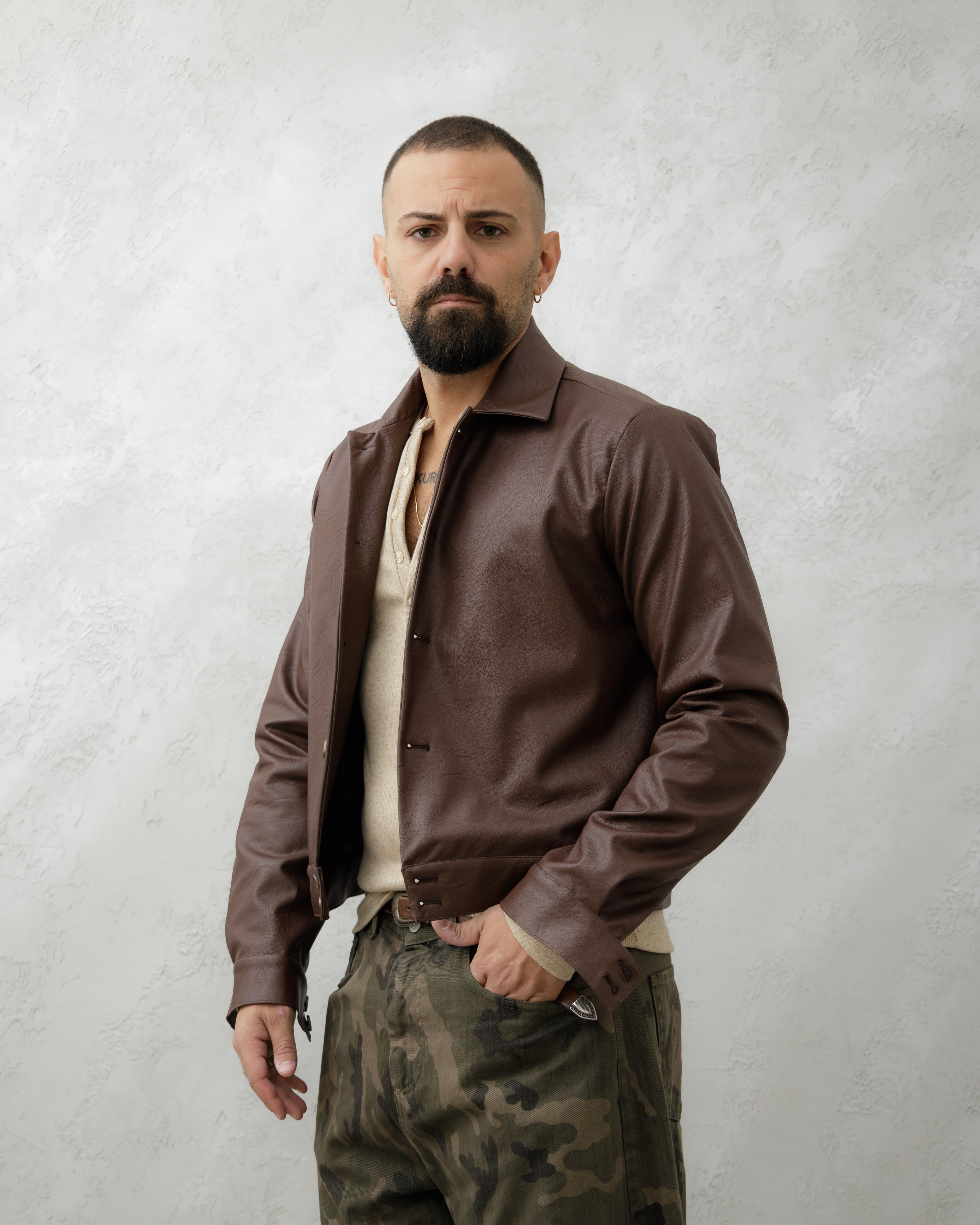 GIACCA CROP MA1019 LT Testa di moro