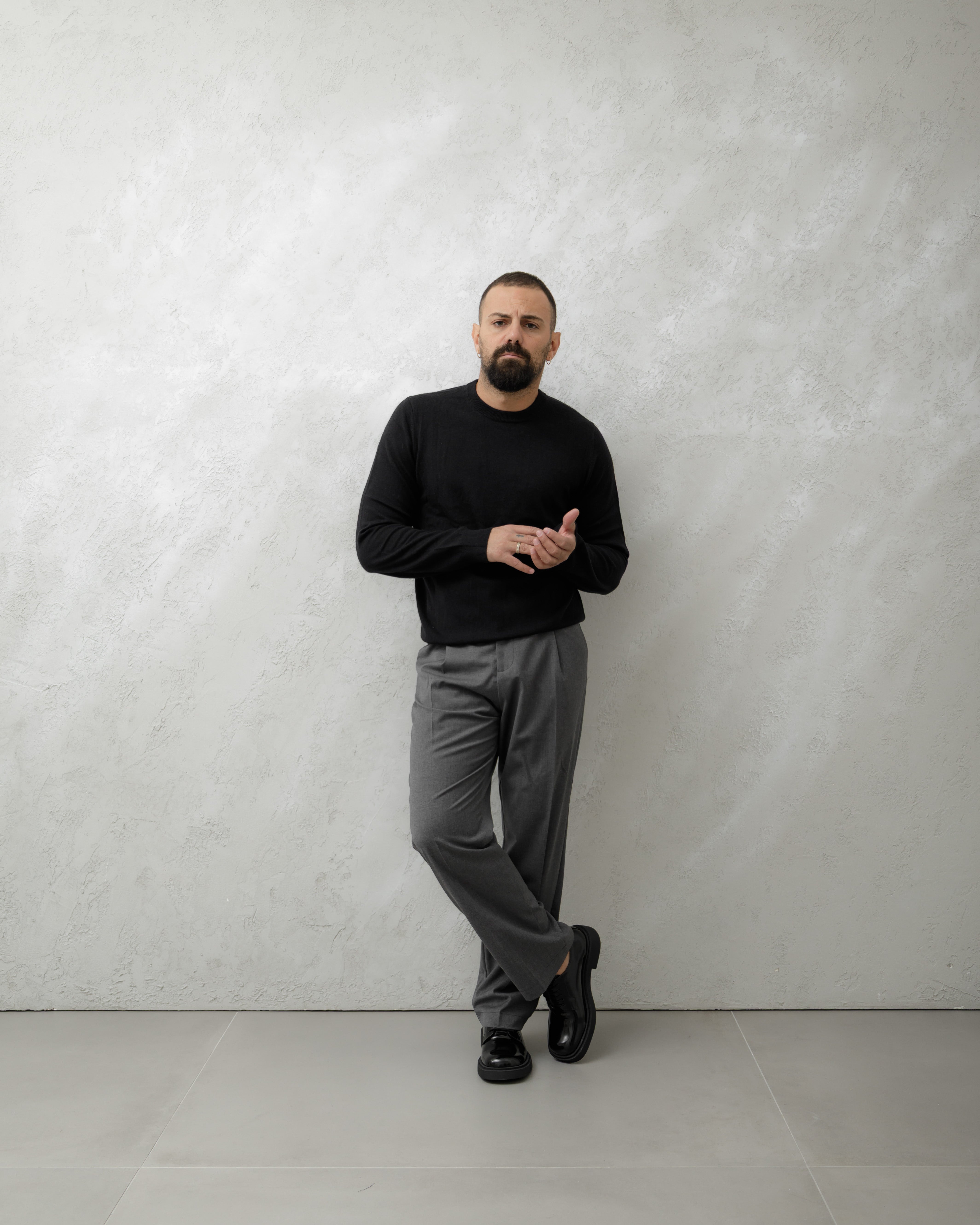 MAGLIONE IN  LANA GIROCOLLO - WW2017 Blu navy