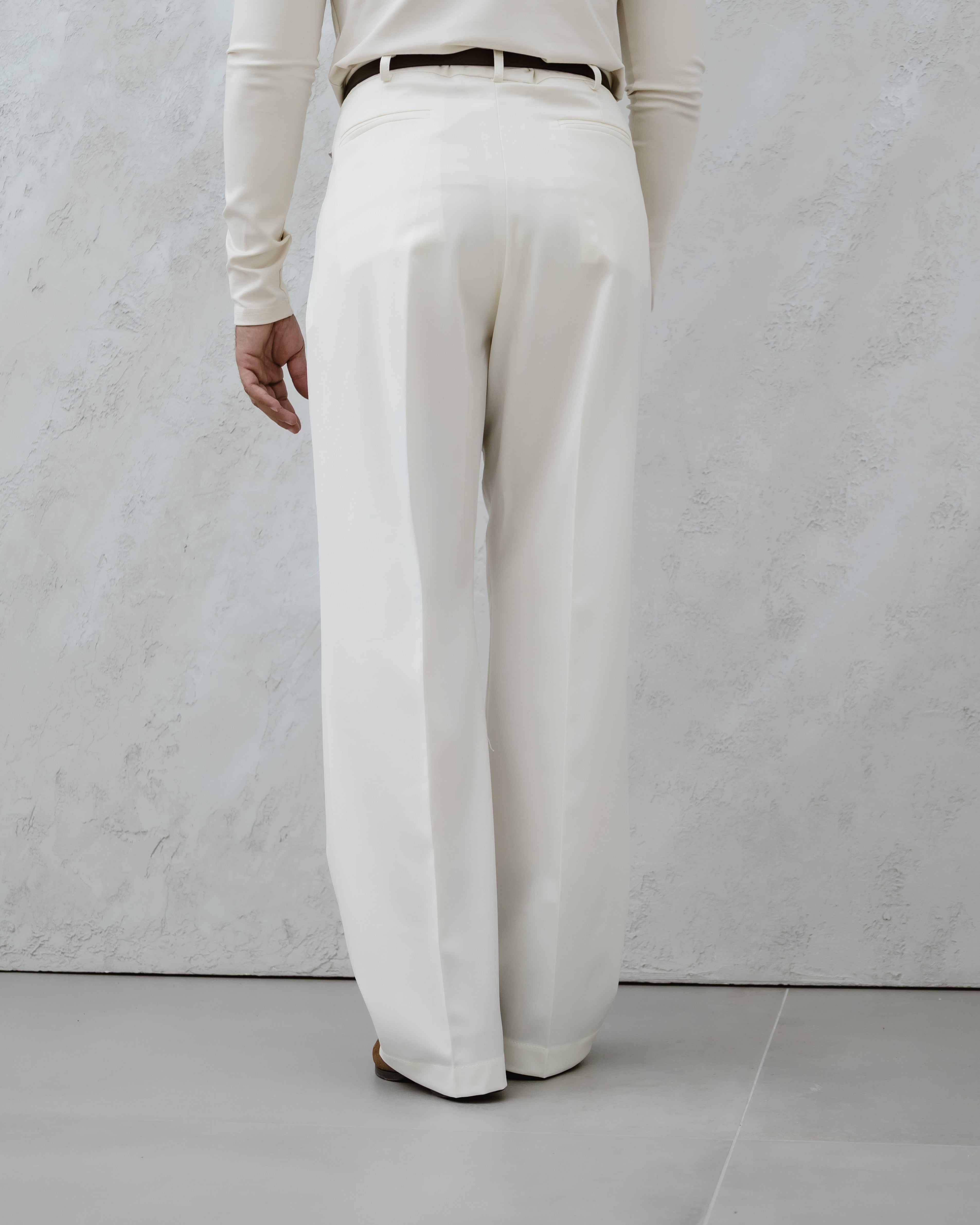 PANTALONI PALAZZO-MA1012 Bianco
