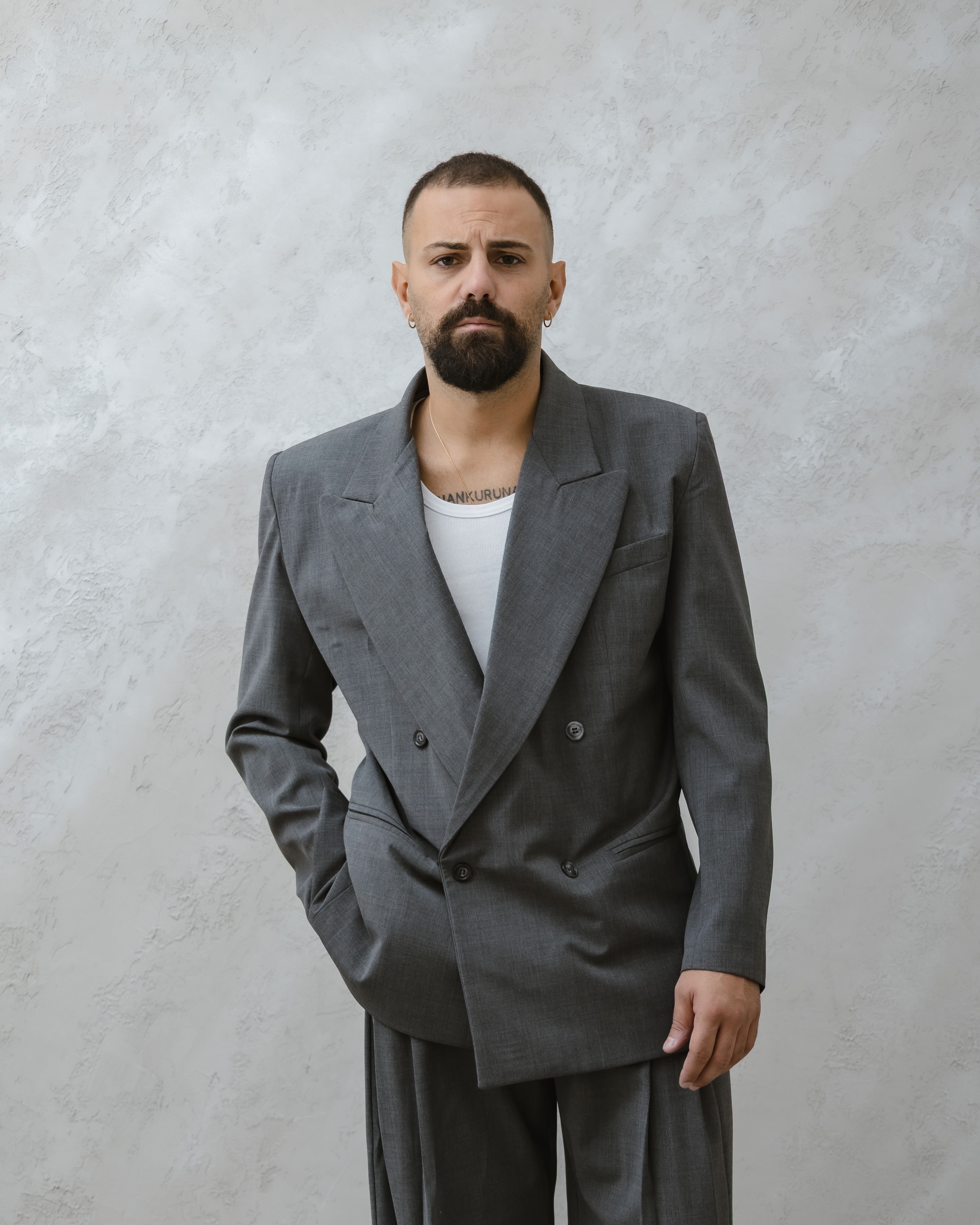 GIACCA LONDRA-MA1027 GRIGIO