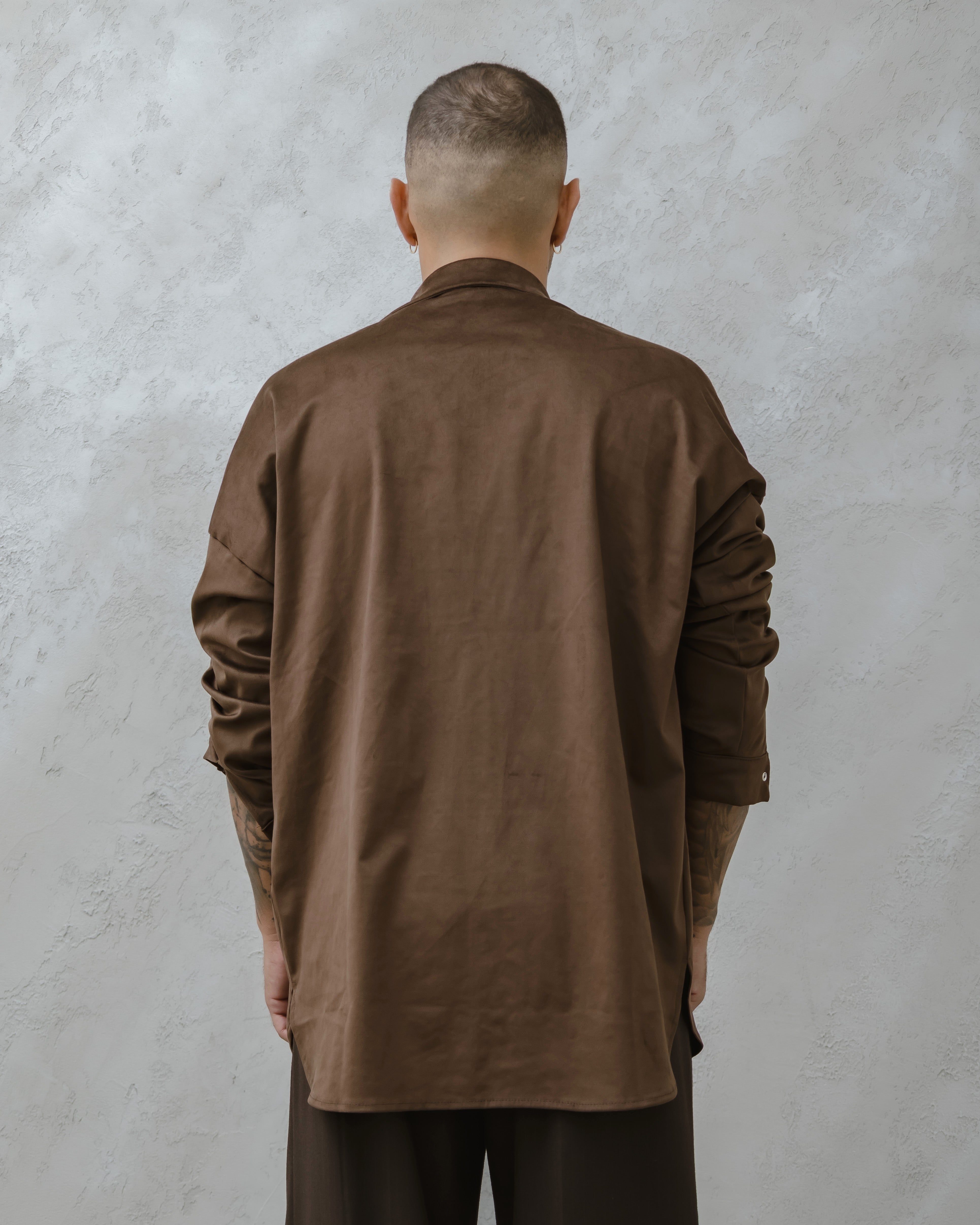 CAMICIA DAINETTO-MA1018 MARRONE