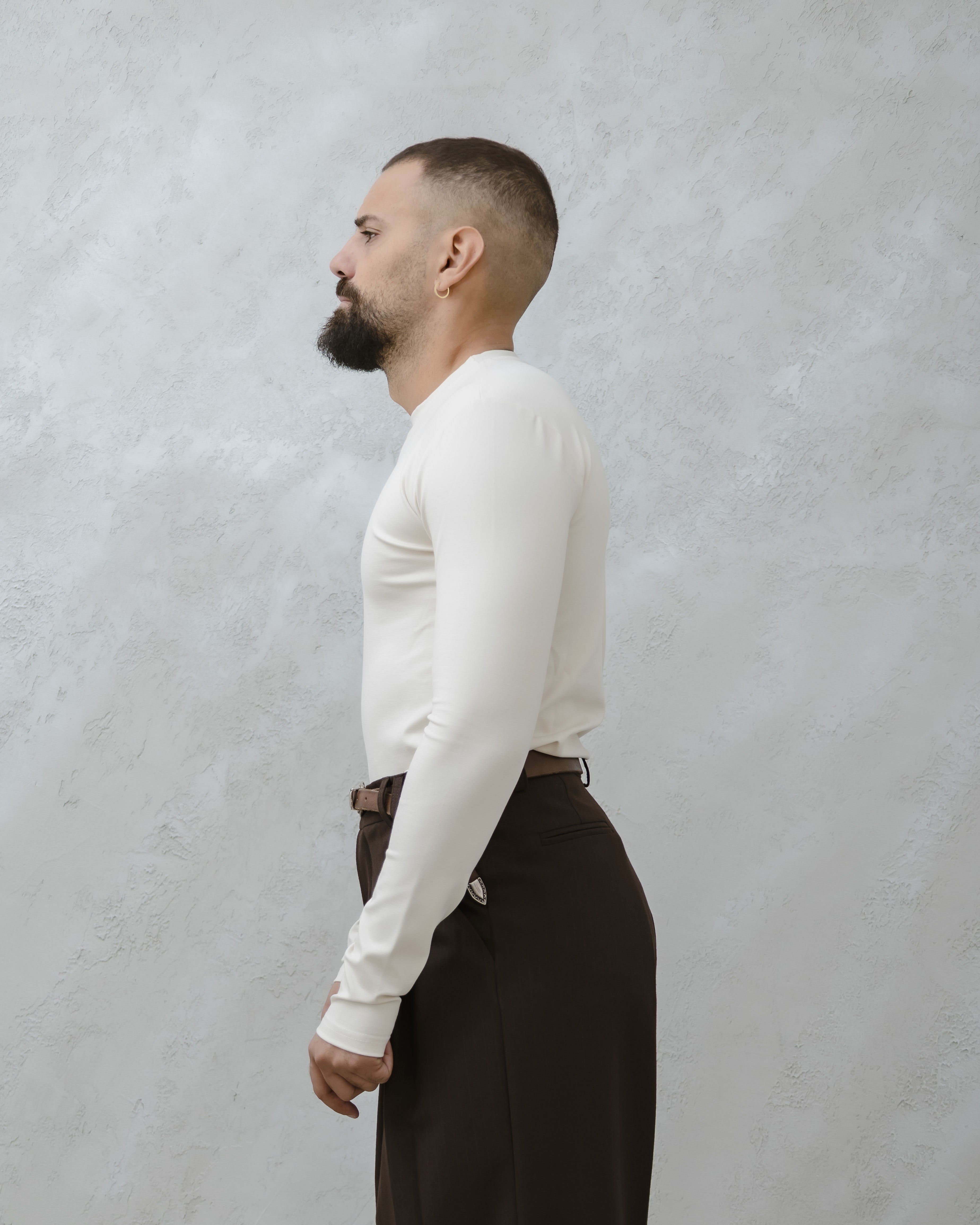 T-SHIRT GIROCOLLO PUNTO MILANO - MA1017PM Beige