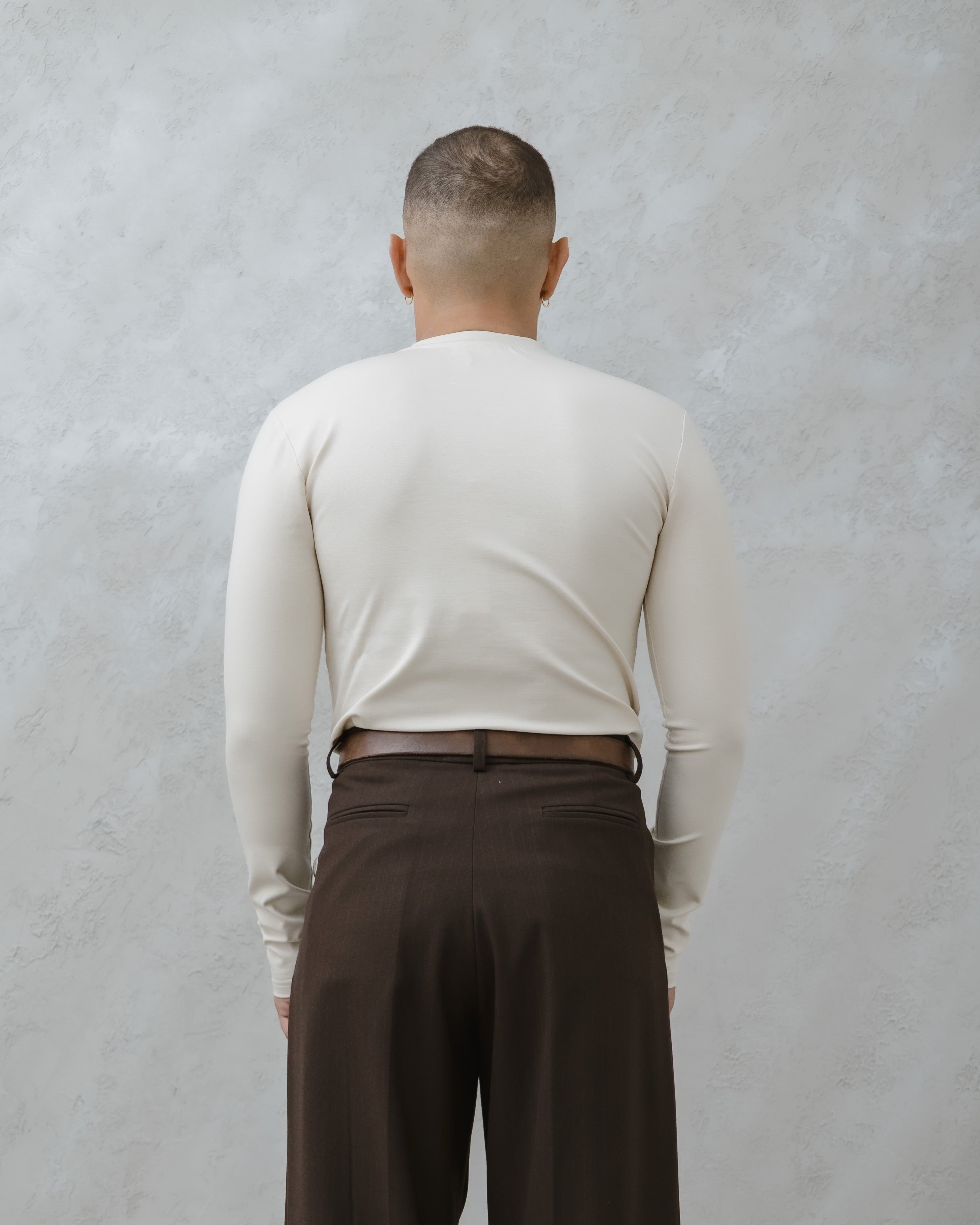 T-SHIRT GIROCOLLO PUNTO MILANO - MA1017PM Beige