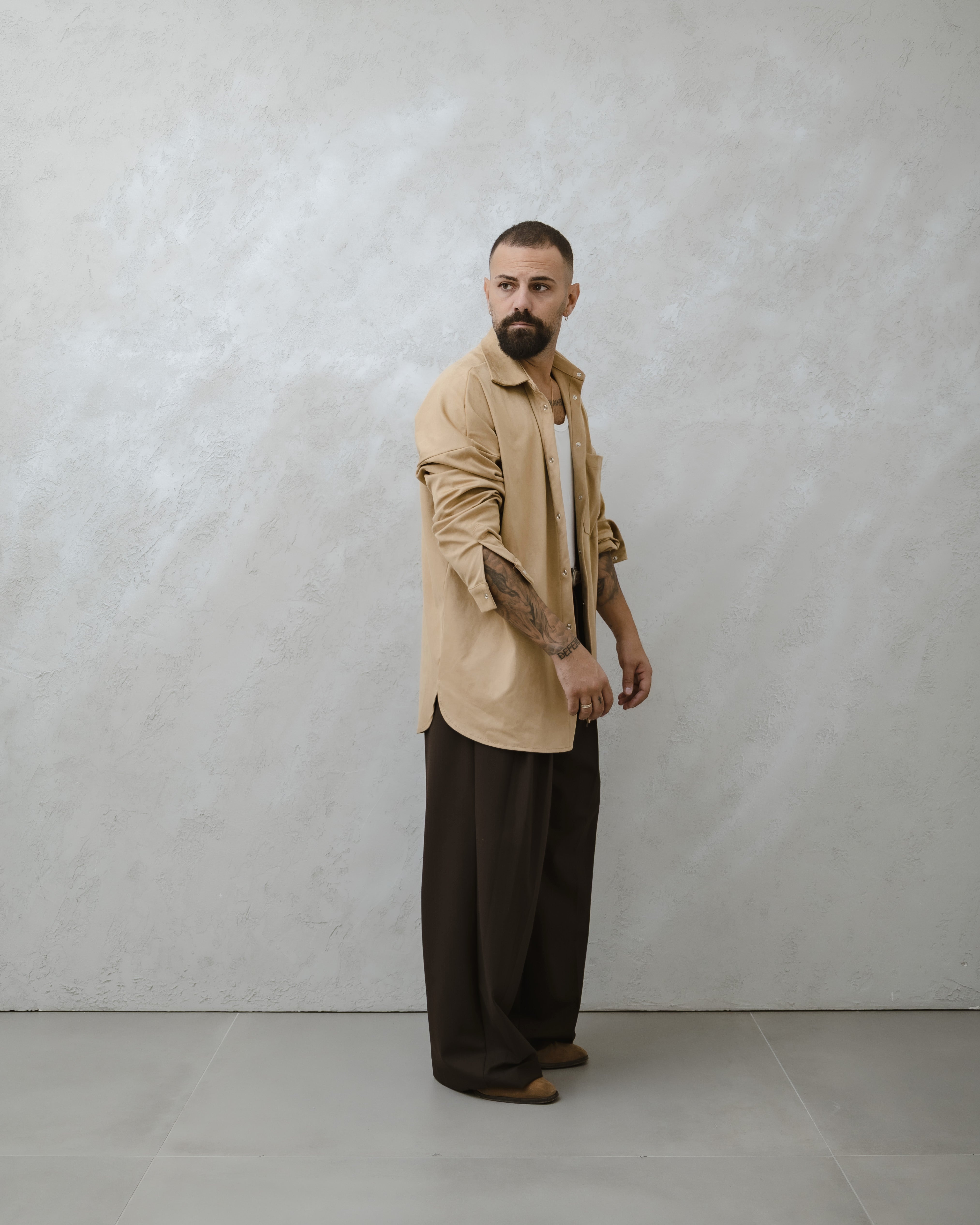 CAMICIA DAINETTO-MA1018 Beige