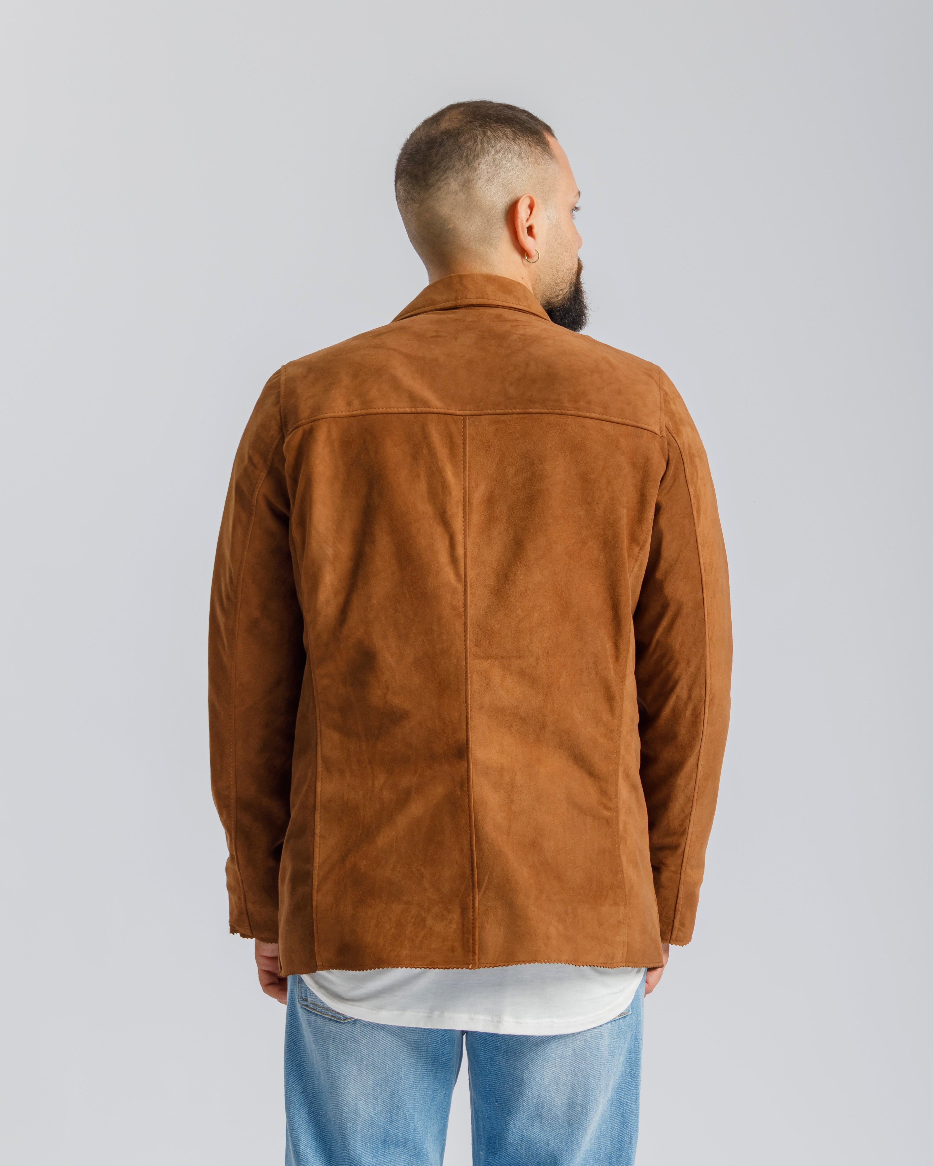 Giacca camoscio - MA71396 cognac