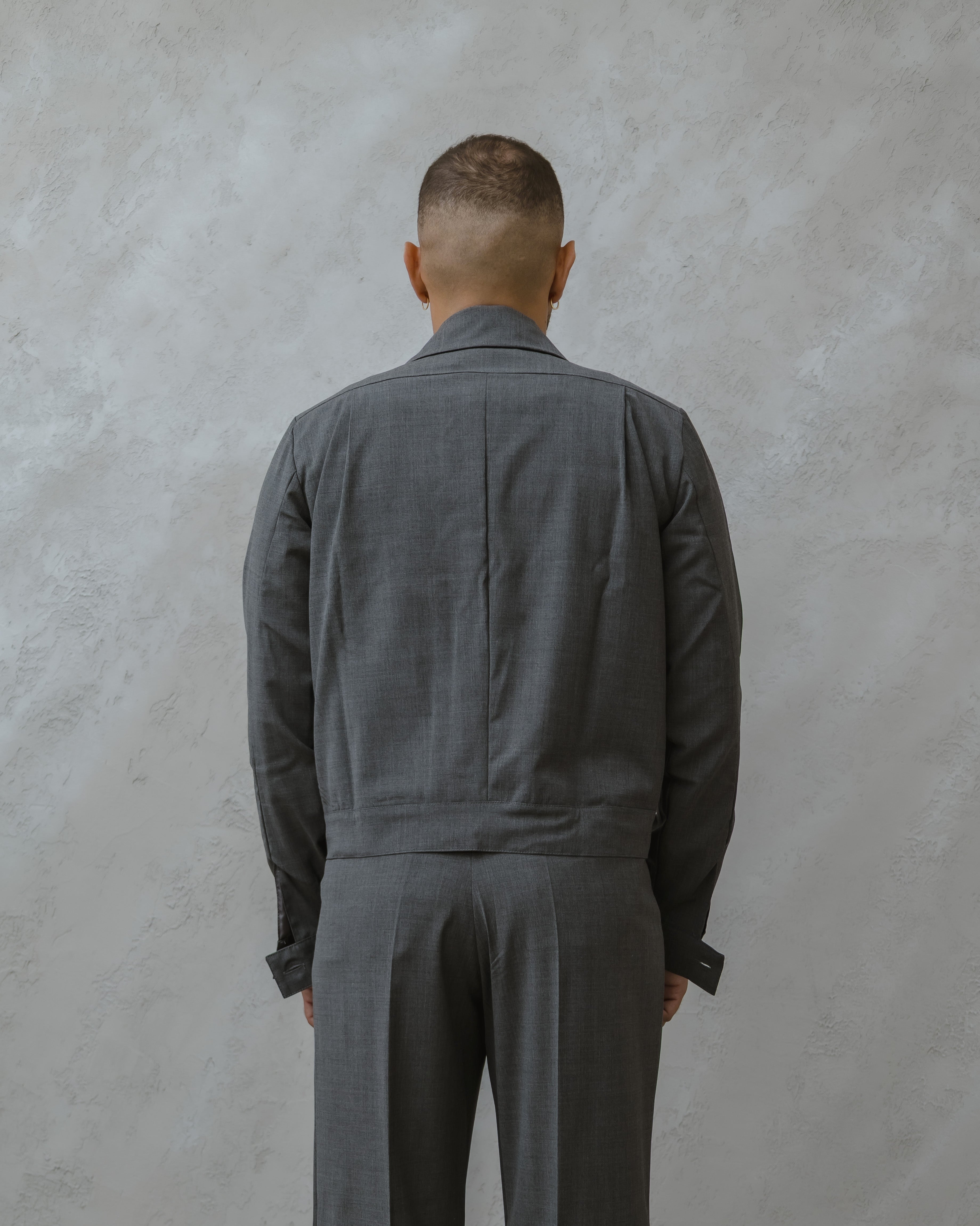 GIACCA CROP-MA1019 GRIGIO