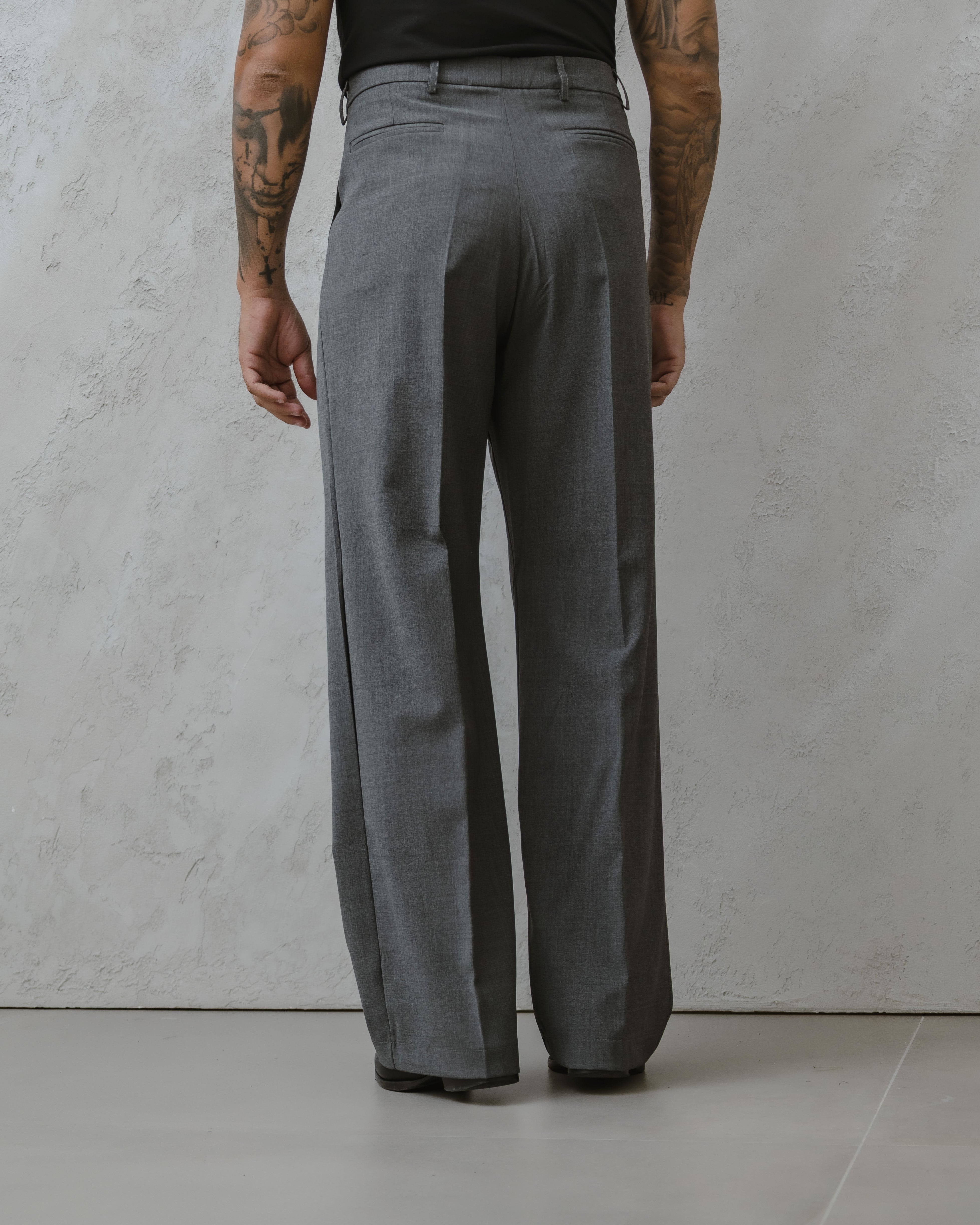 PANTALONI PALAZZO-MA1012 GRIGIO
