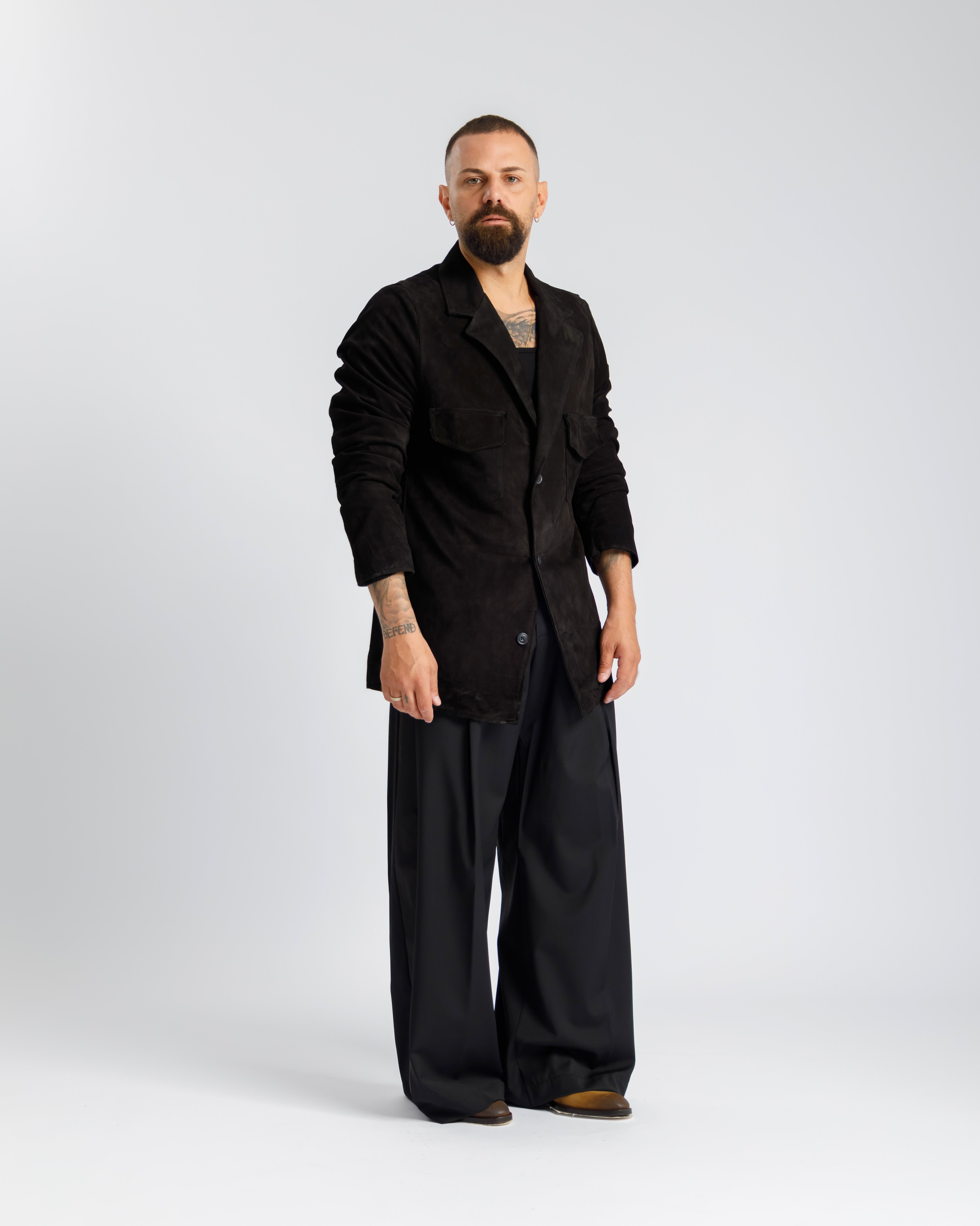 Giacca camoscio - MA71396 Nera