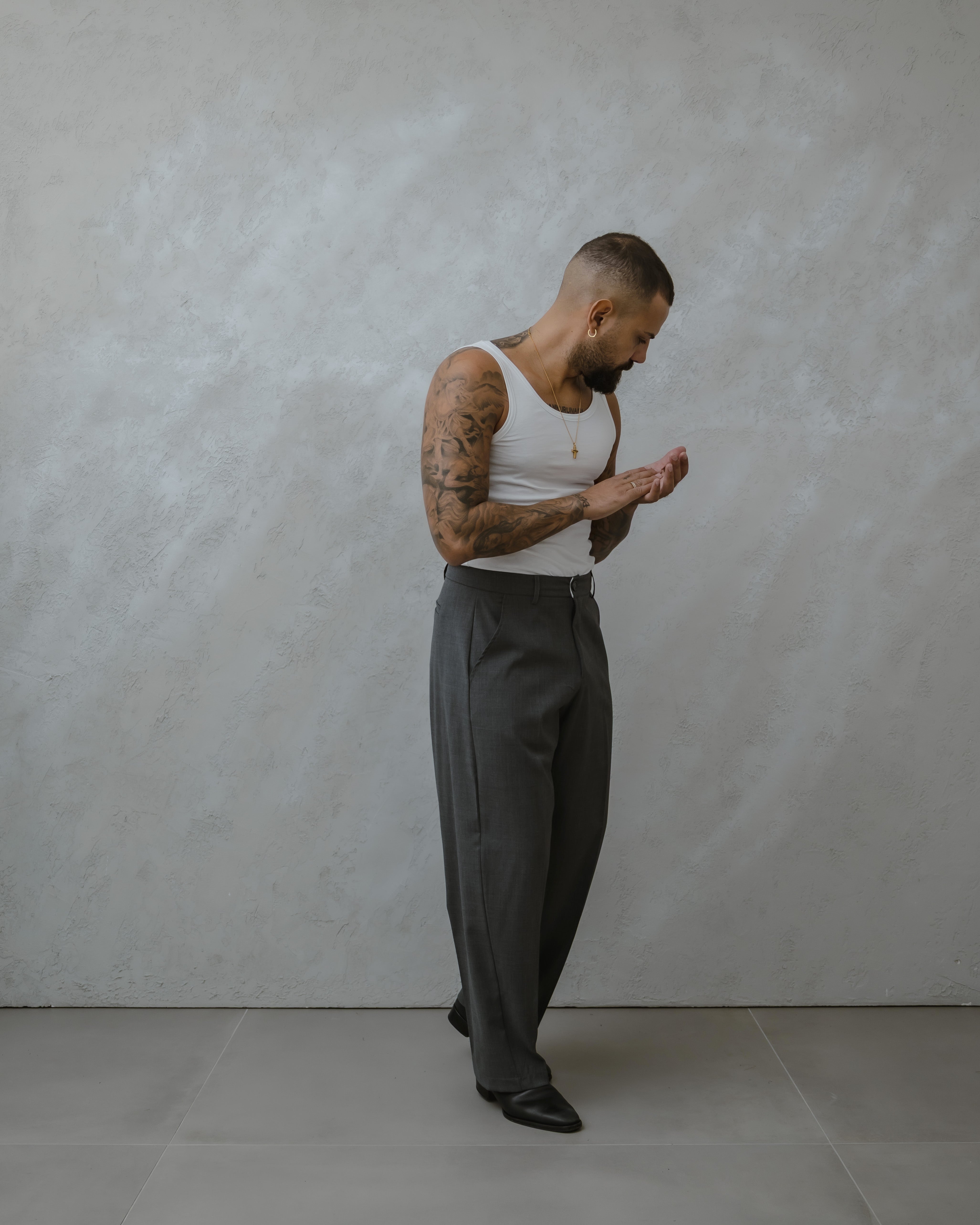 PANTALONI BALLON-MA1013 GRIGIO