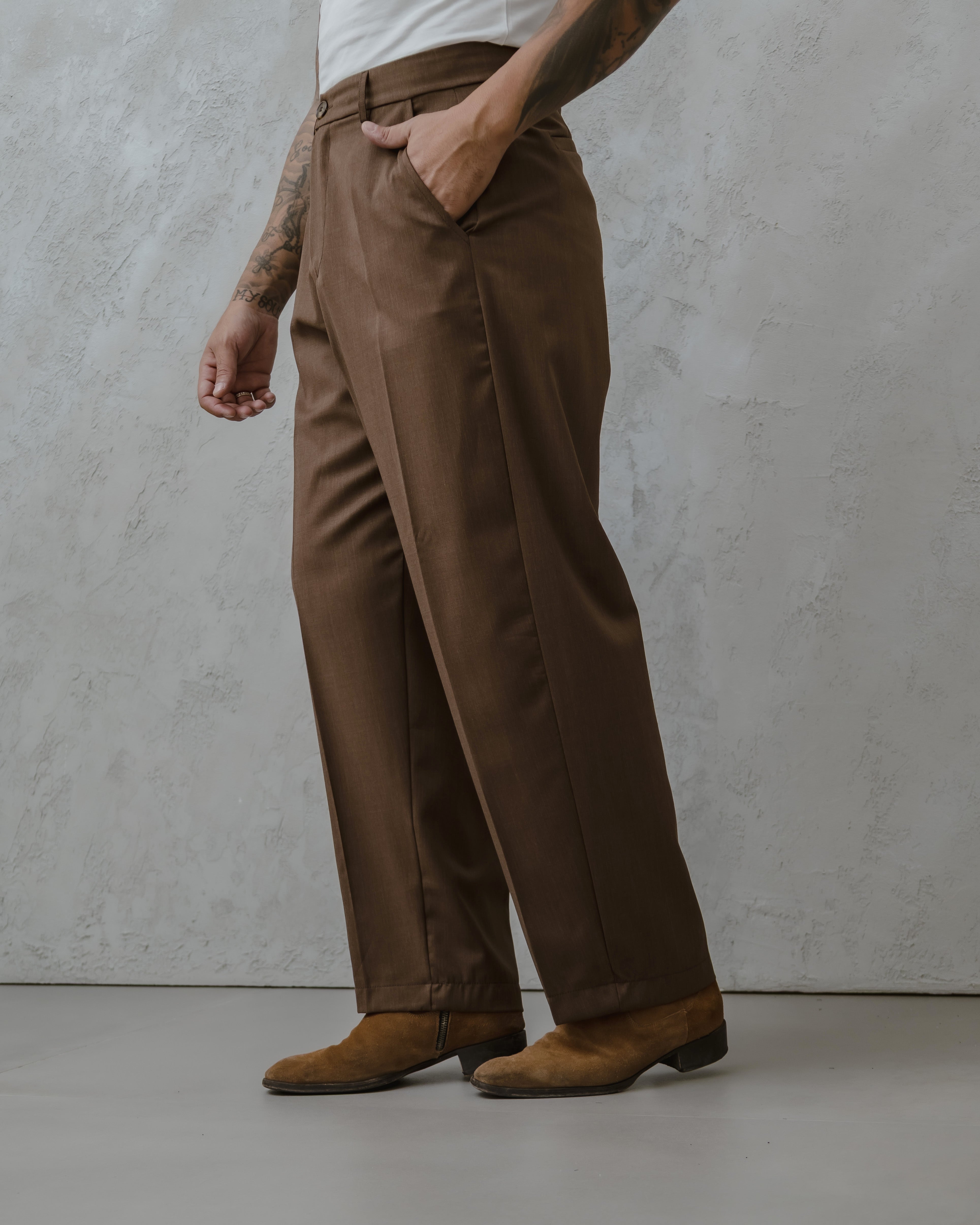 PANTALONI BALLON-MA1013 MARRONE