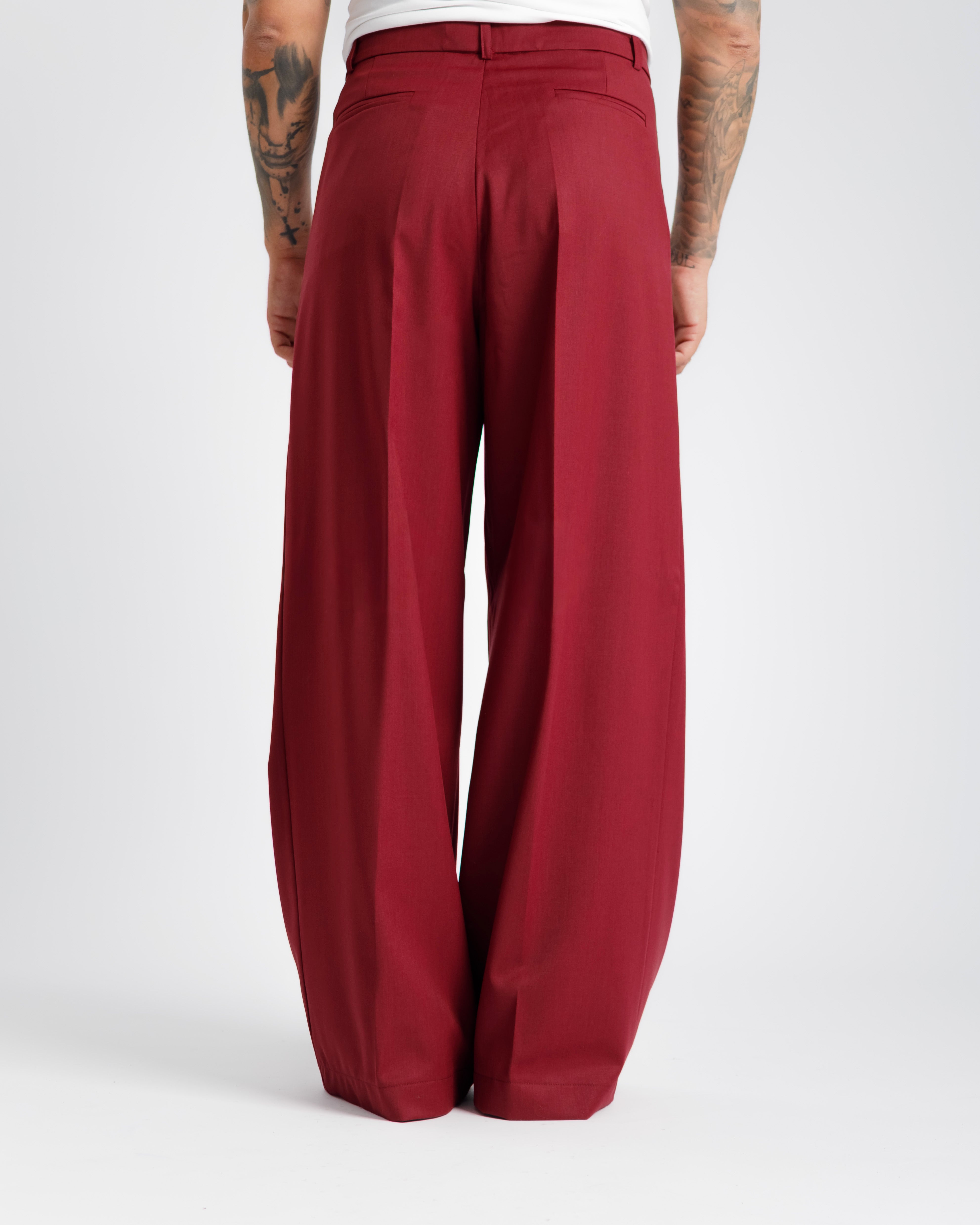 Pantaloni Wide Fit Ma1031 Bordeaux