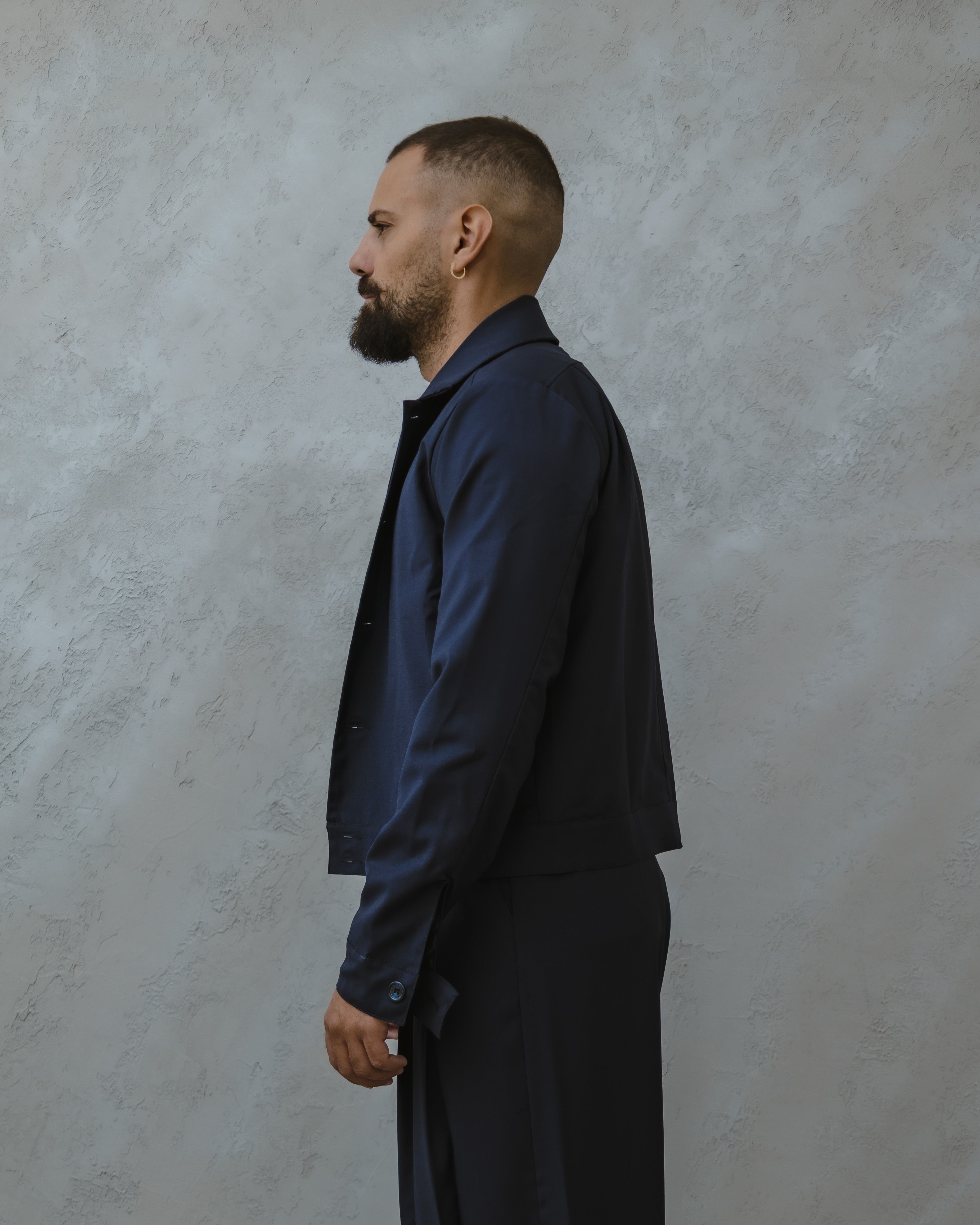 GIACCA CROP-MA1019 BLU