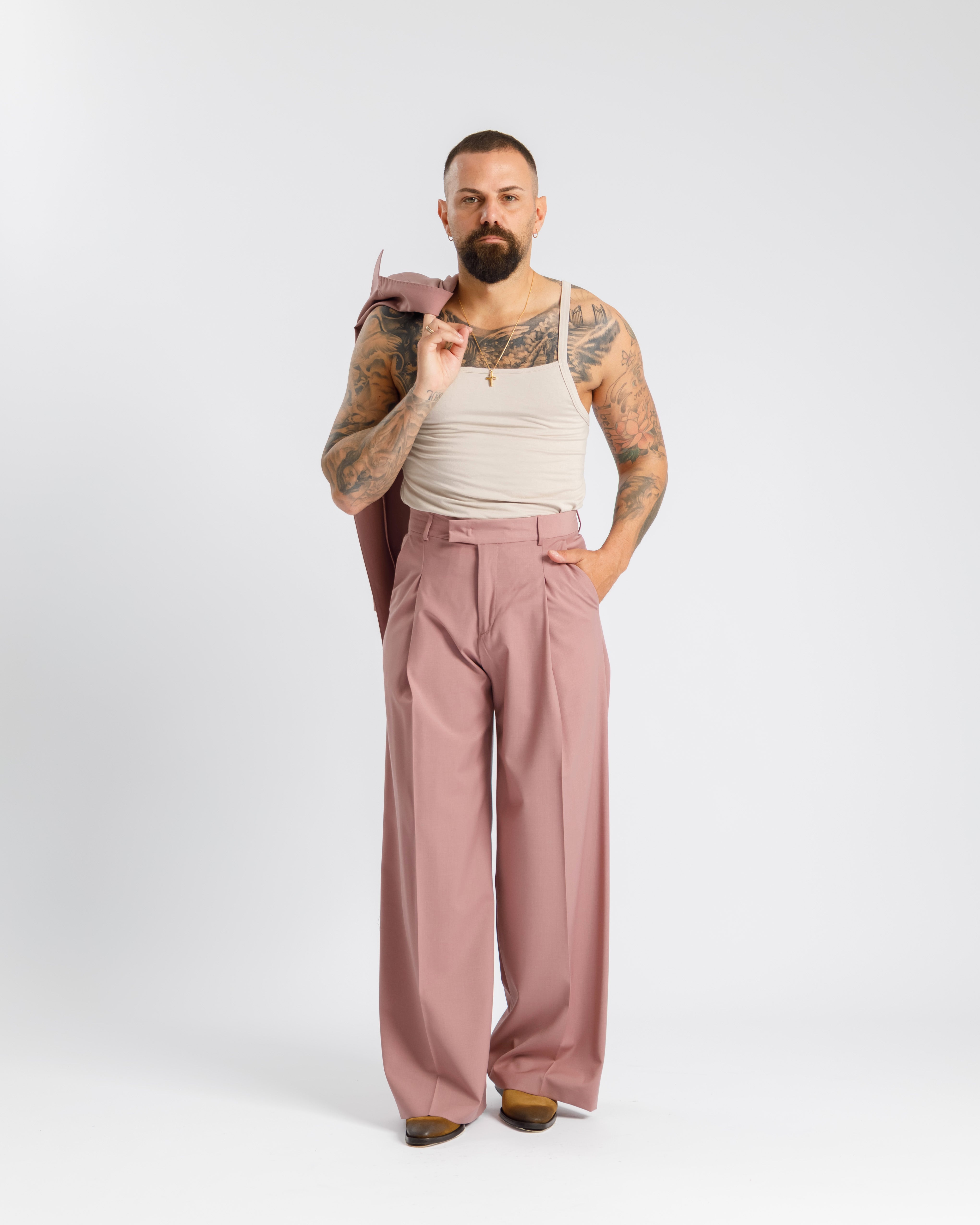 Pantaloni Wide Fit -  Ma1031 Rosa