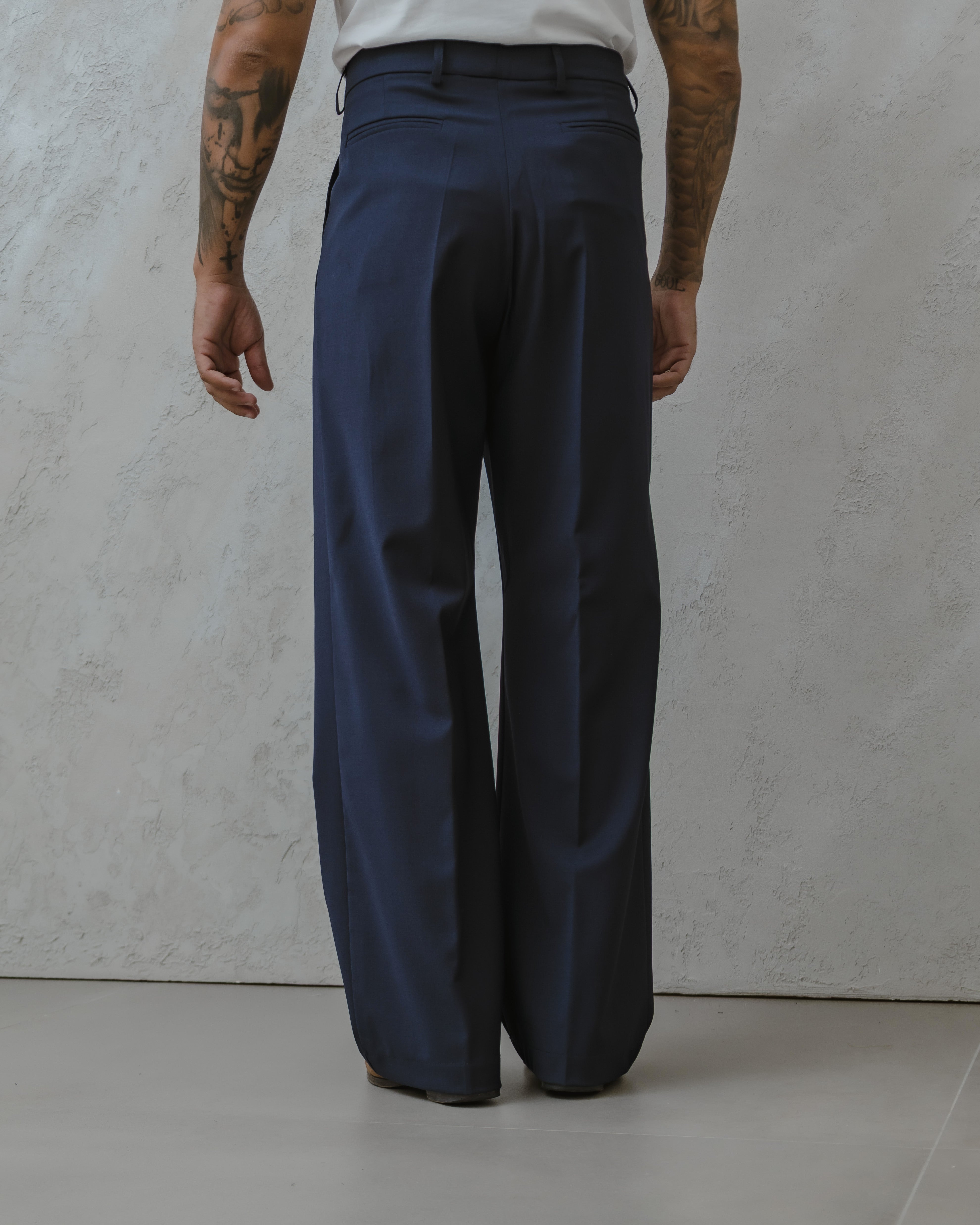 PANTALONI PALAZZO-MA1012 BLU