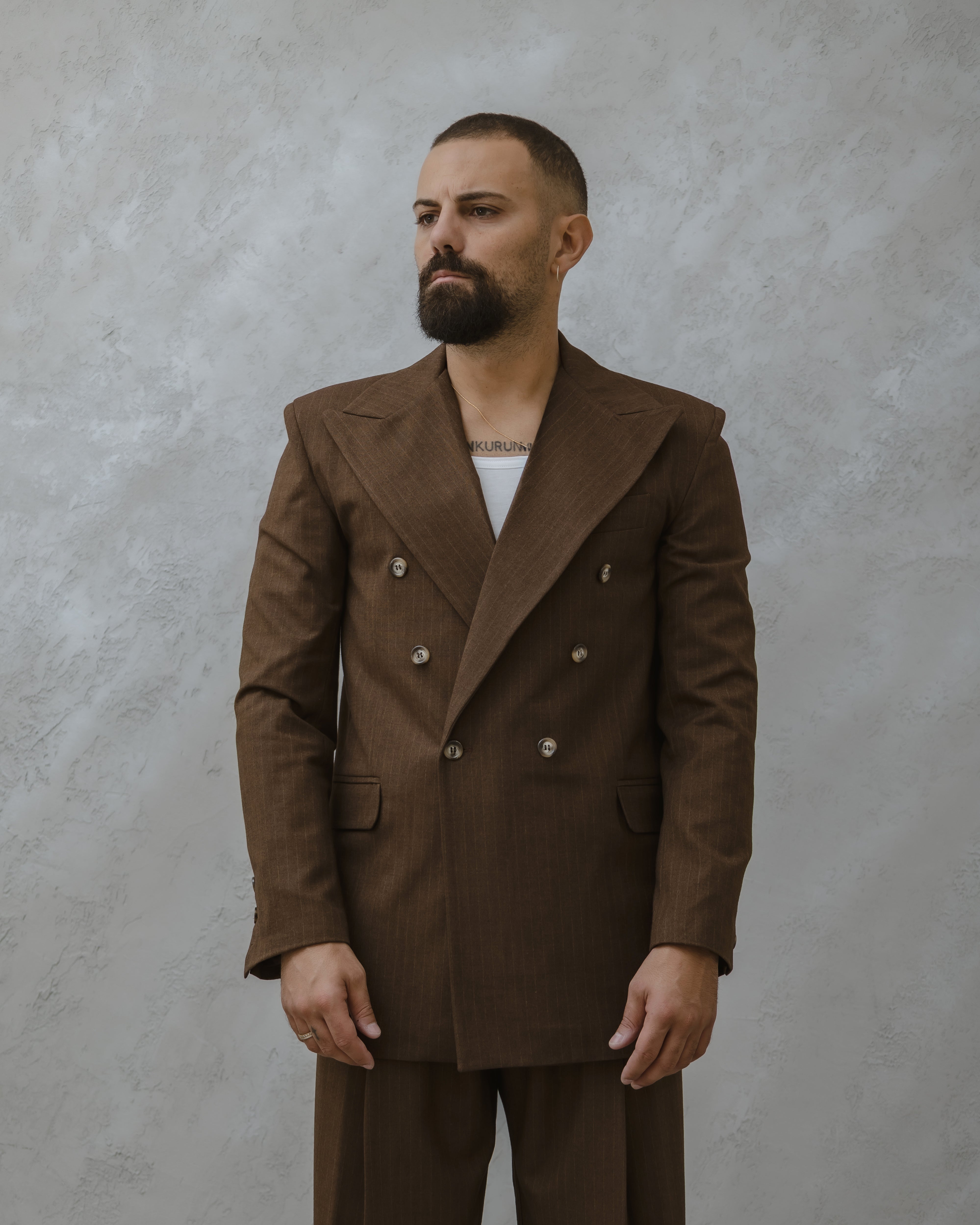 GIACCA PARIGI LANA -MA1029 MARRONE