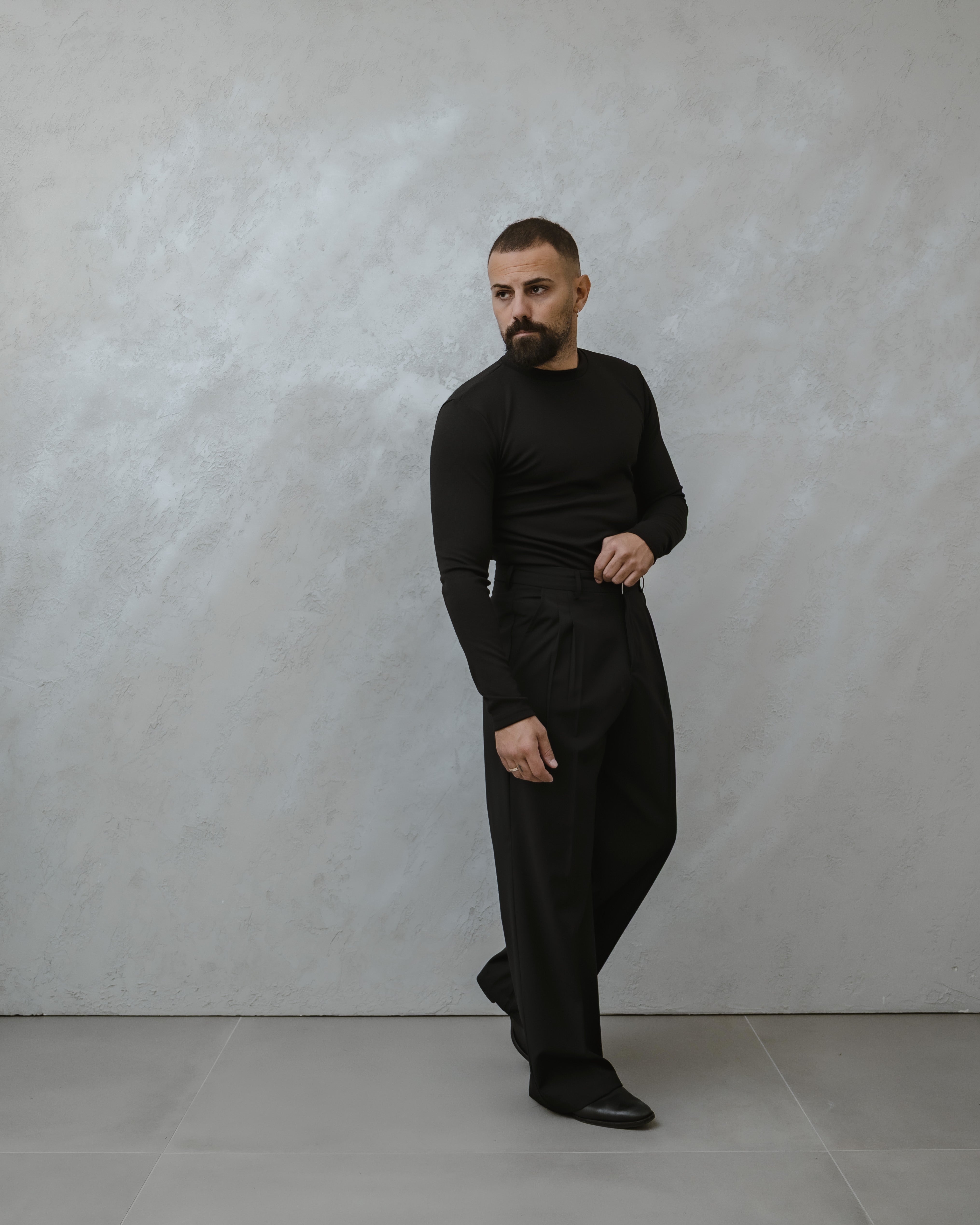 PANTALONI PALAZZO-MA1012 NERO