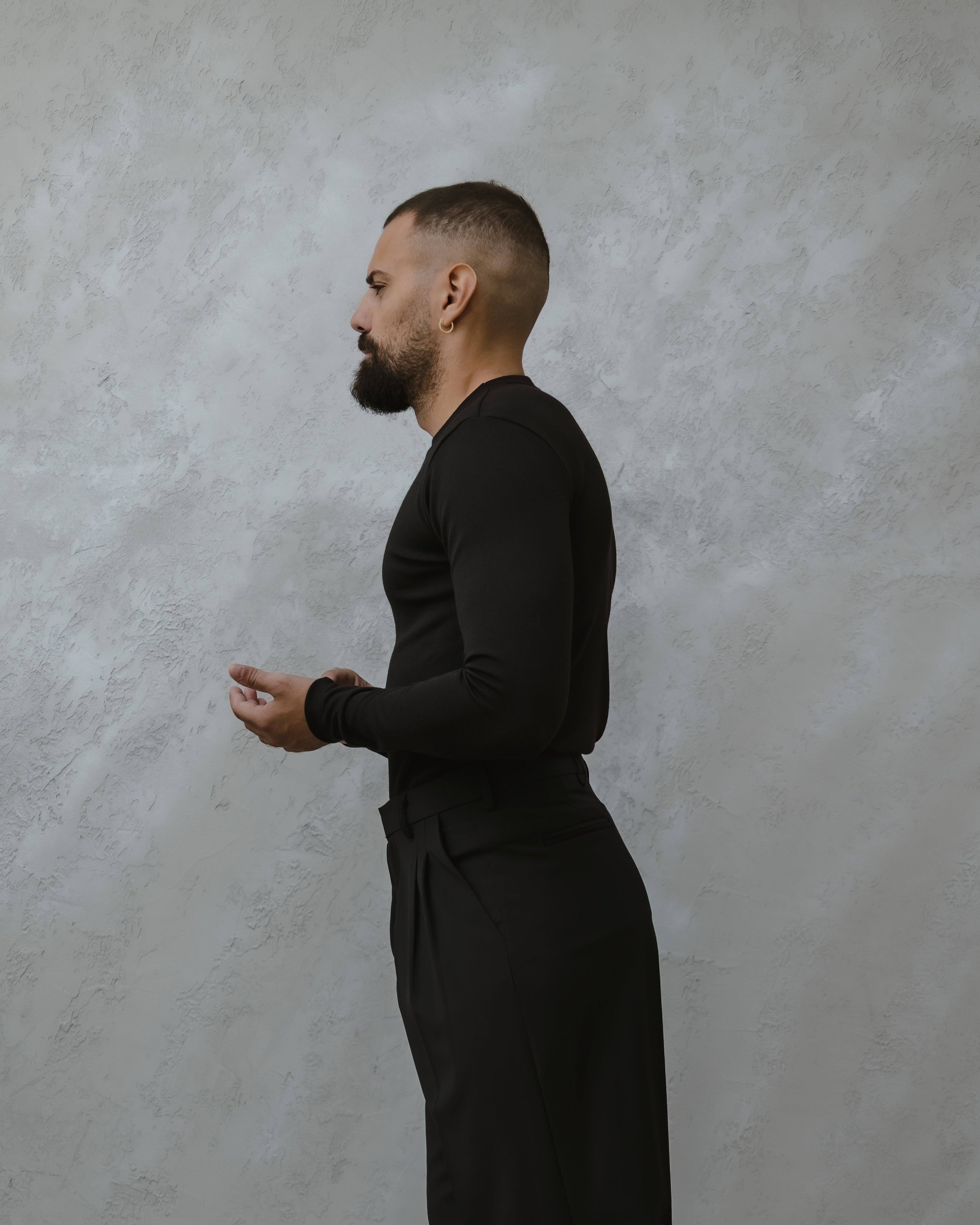 MAGLIA GIROCOLLO A COSTE - MA1017 NERO