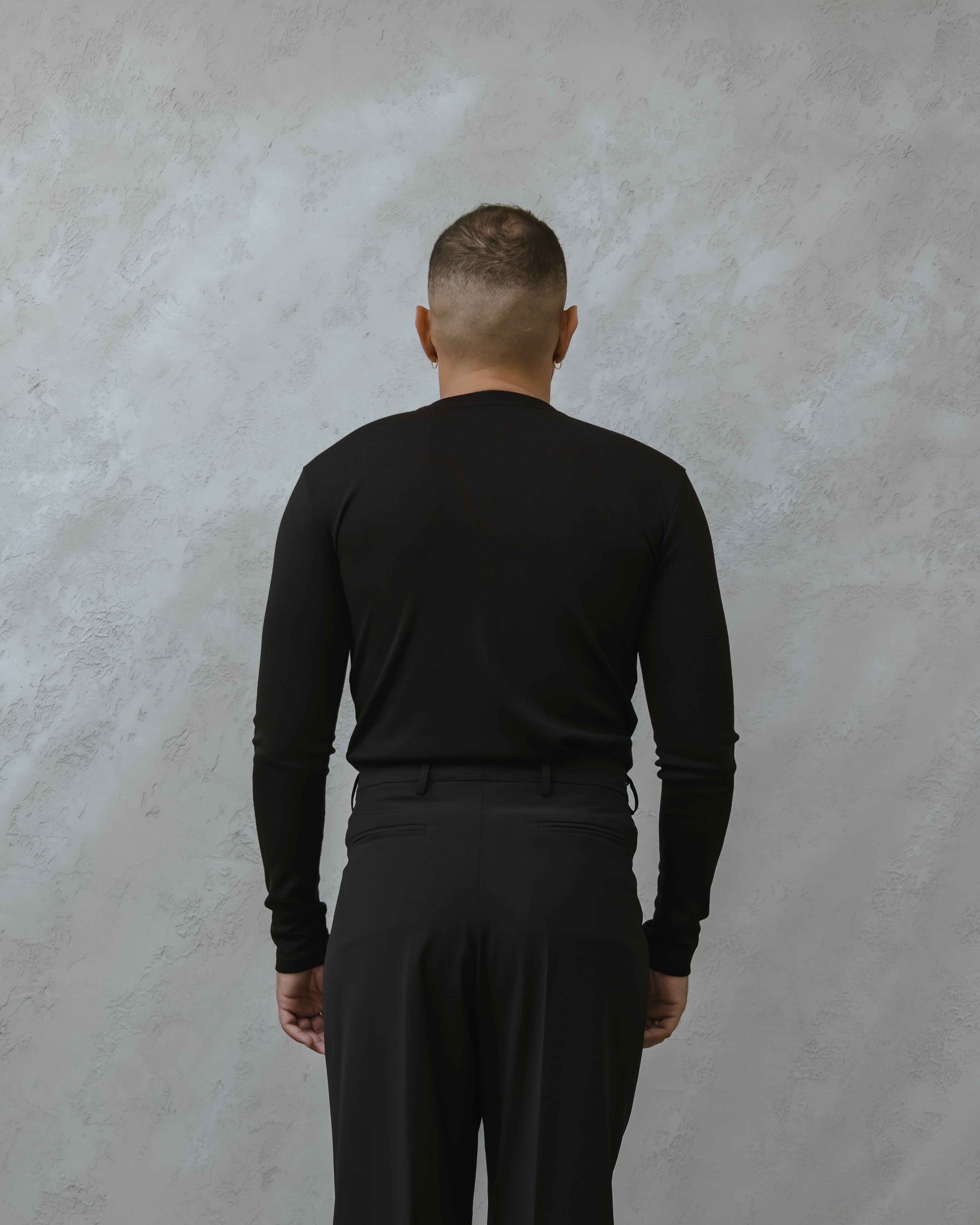 MAGLIA GIROCOLLO A COSTE - MA1017 NERO