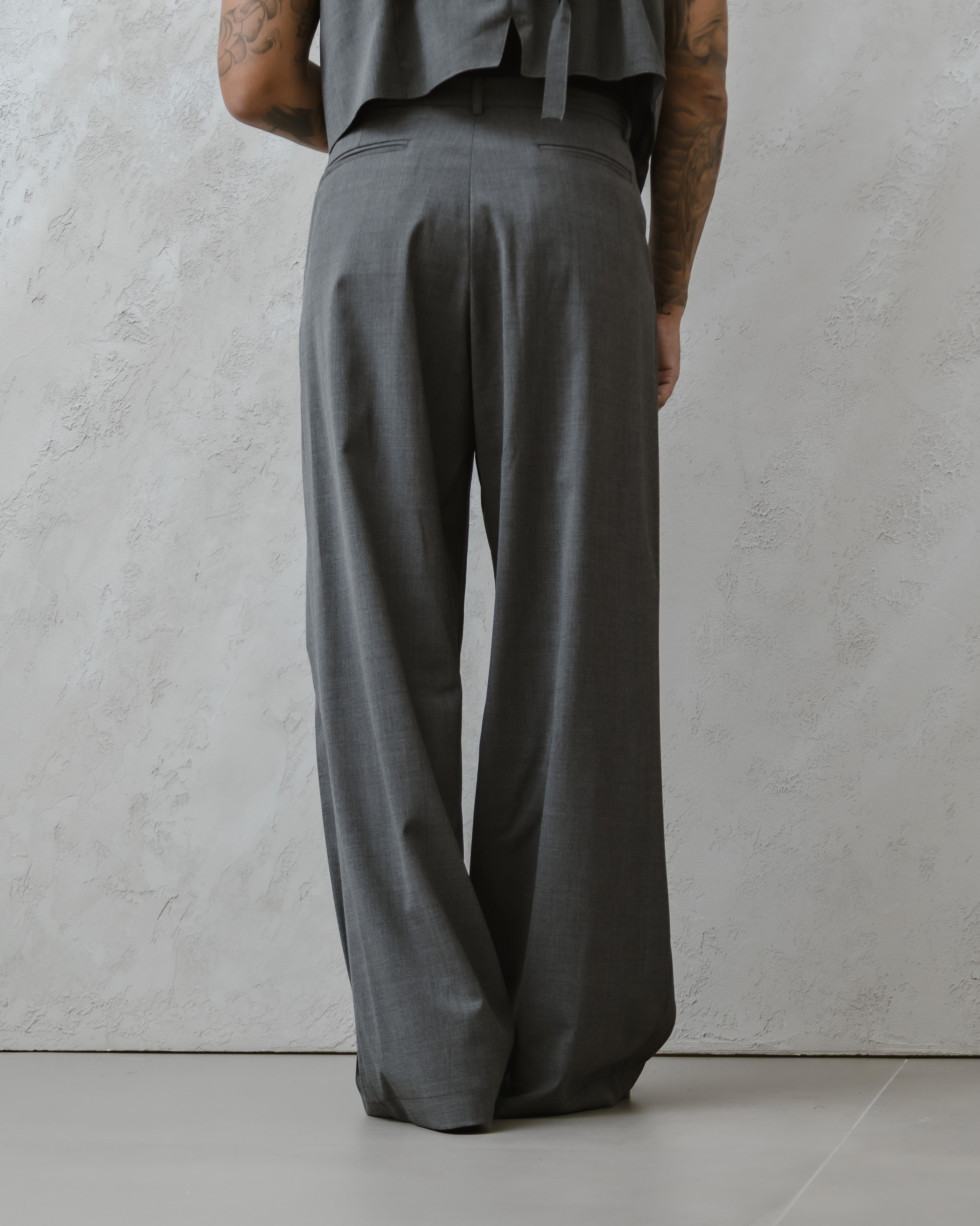 PANTALONI FONDO LARGO-MA1024 grigio