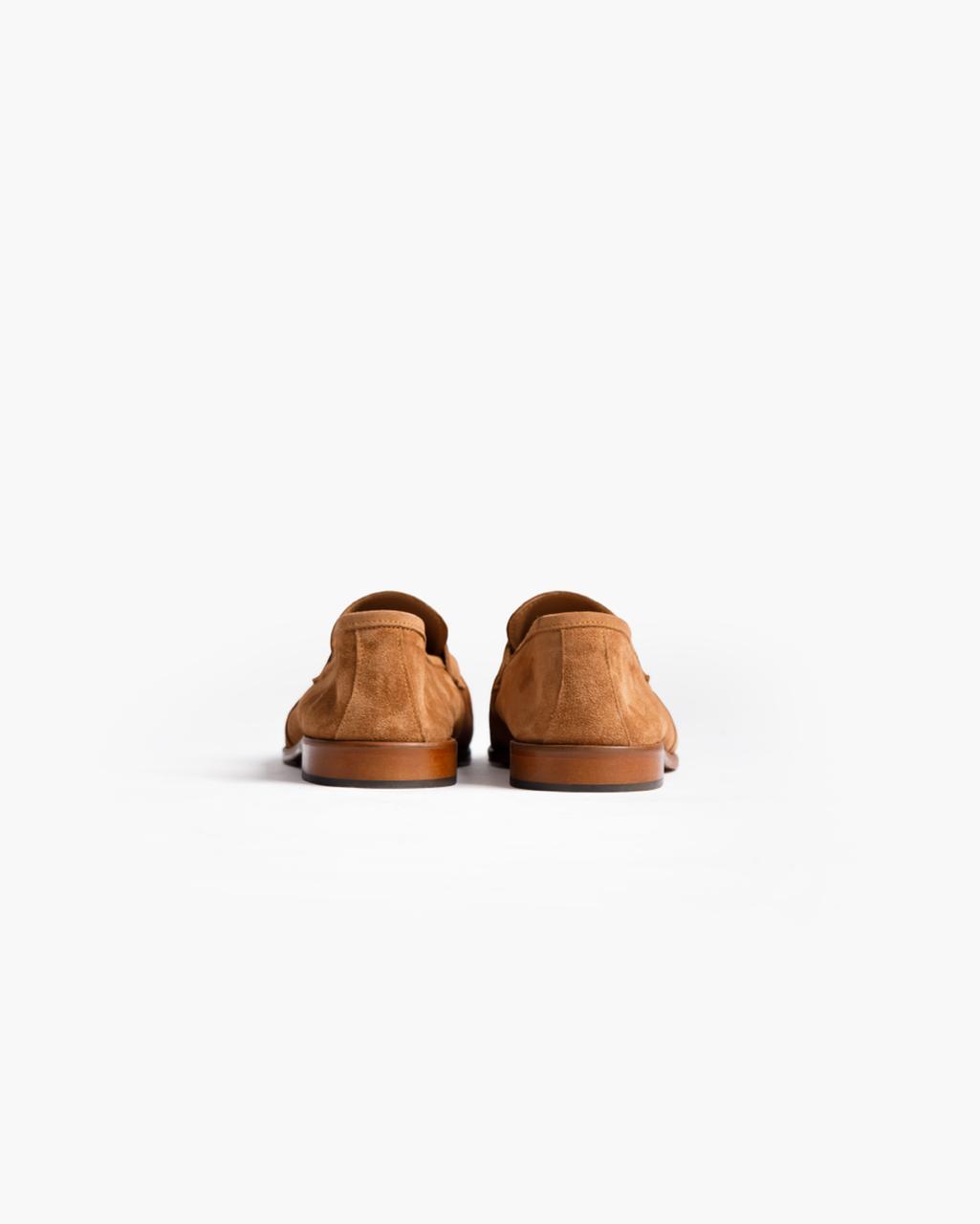 Mocassino in camoscio penny - CUOIO