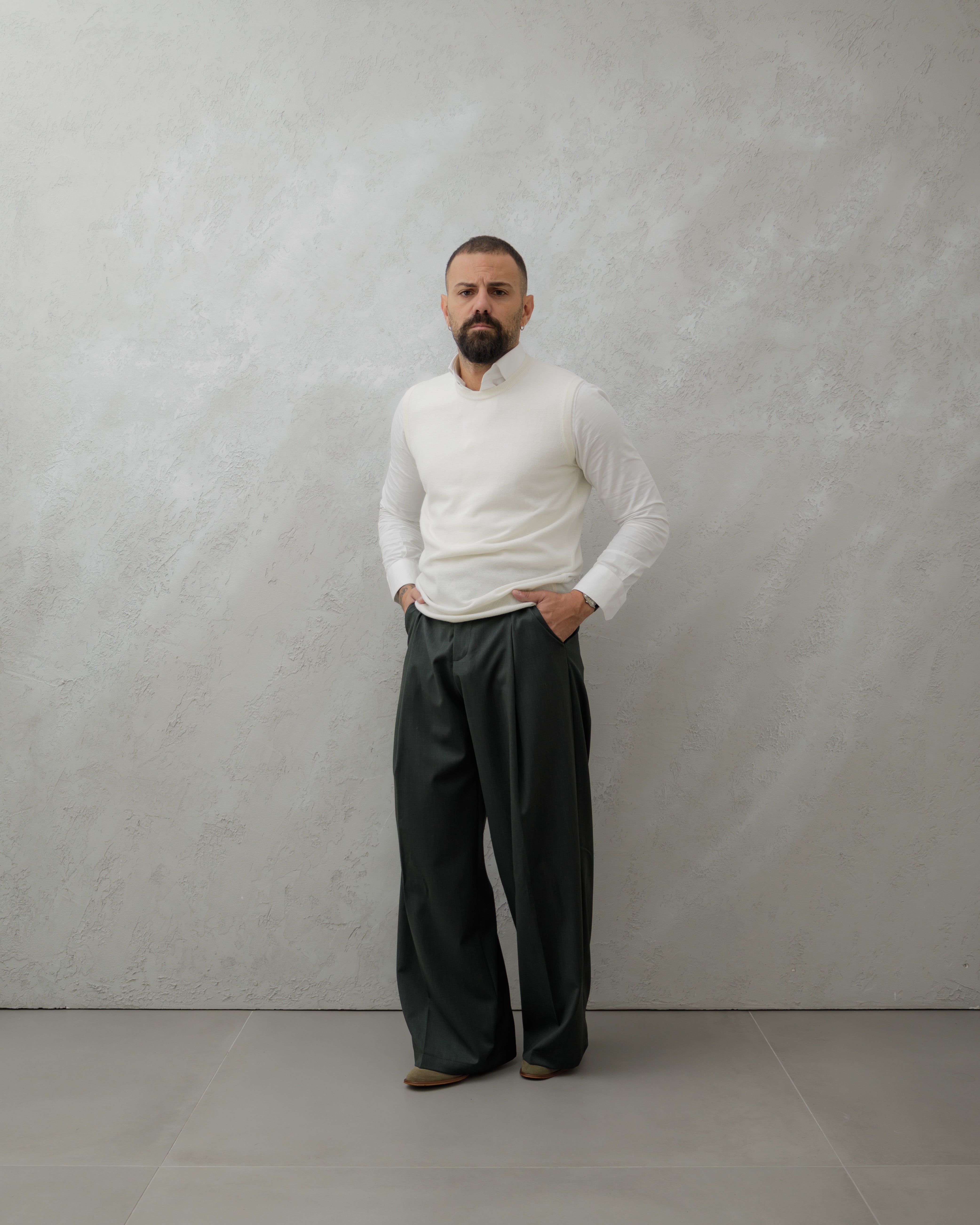 GILET IN LANA - MA7274 Testa di moro