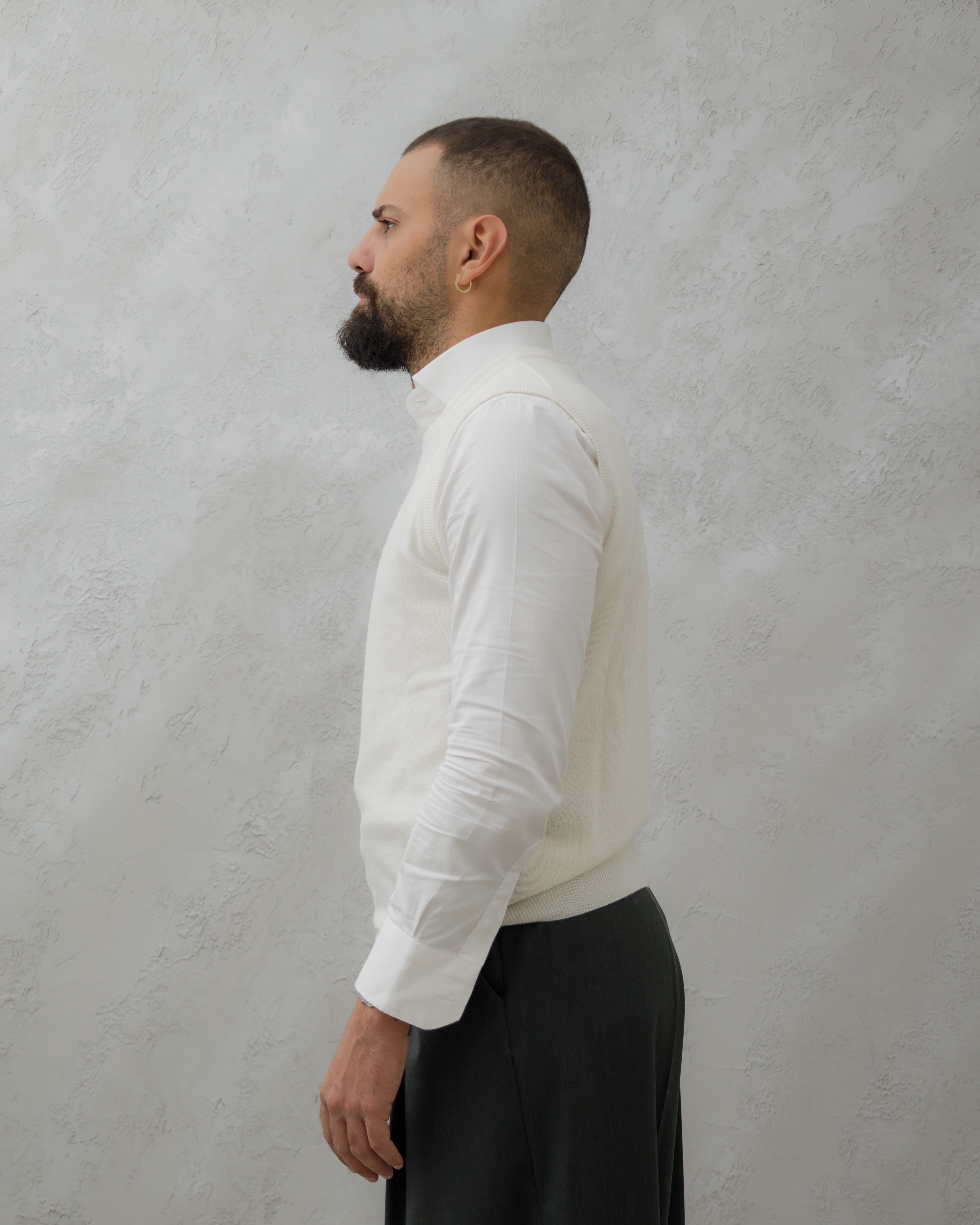 GILET IN LANA - MA7274 Bianco