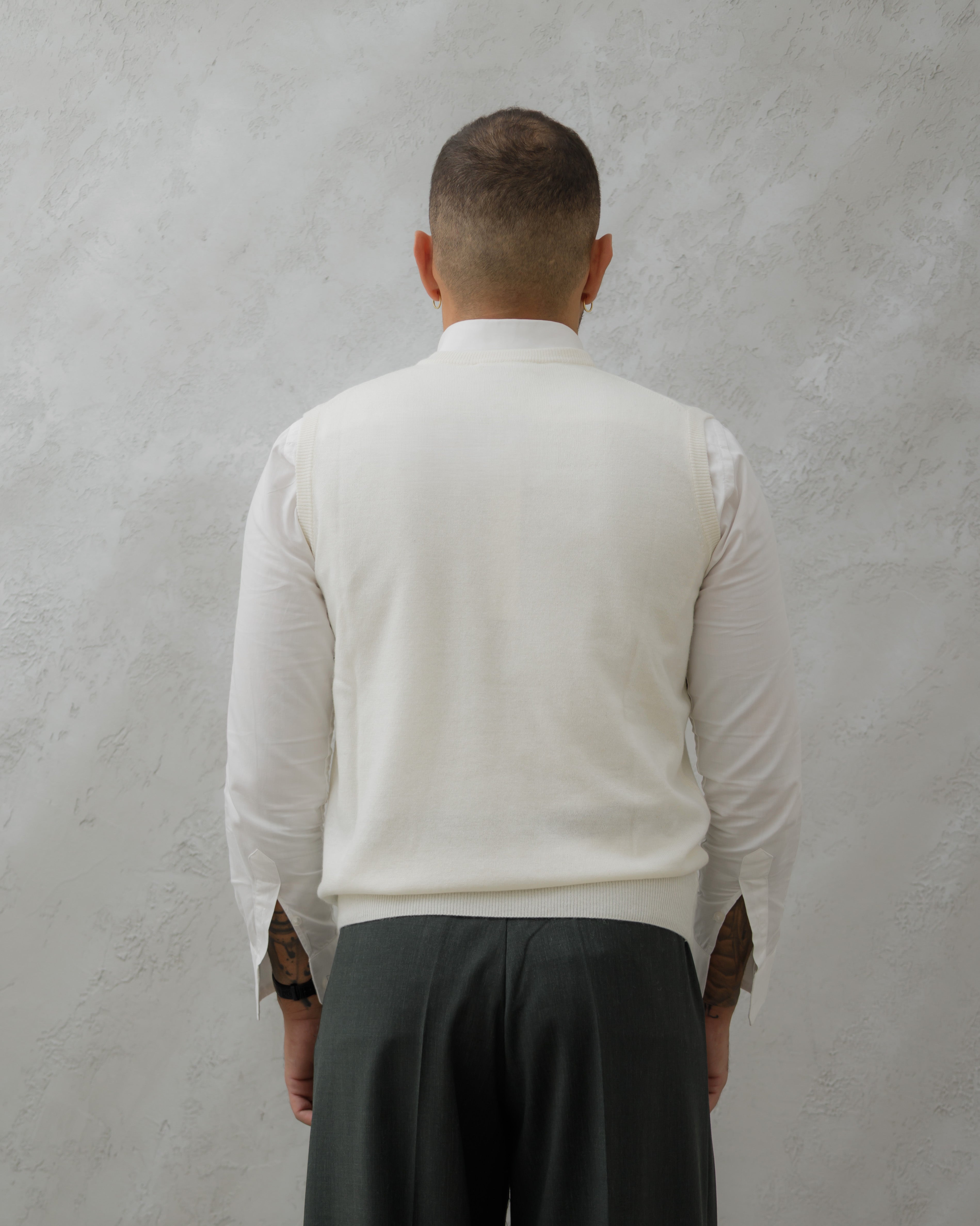 GILET IN LANA - MA7274 Bianco