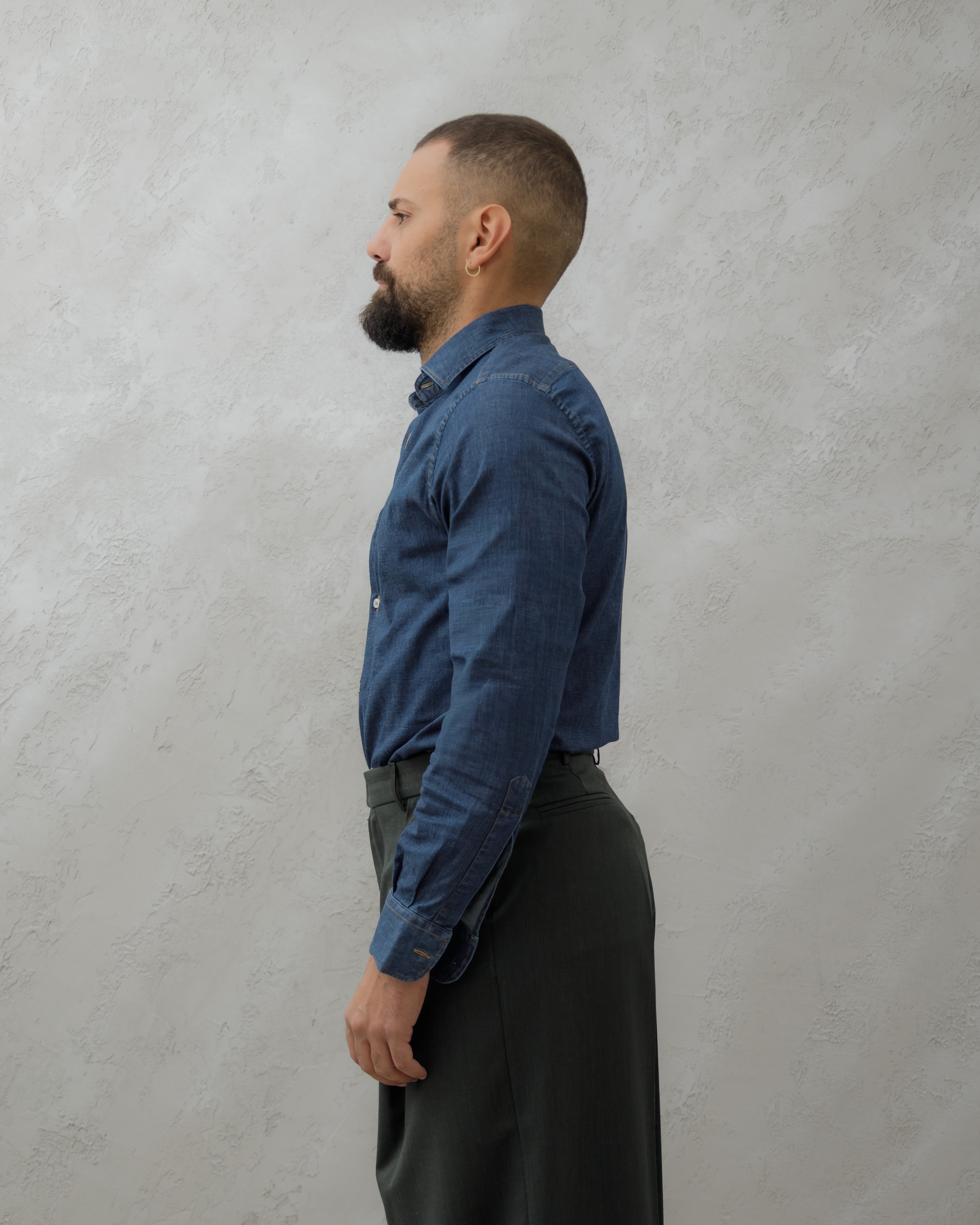 CAMICIA DENIM  - MA8517 BLU