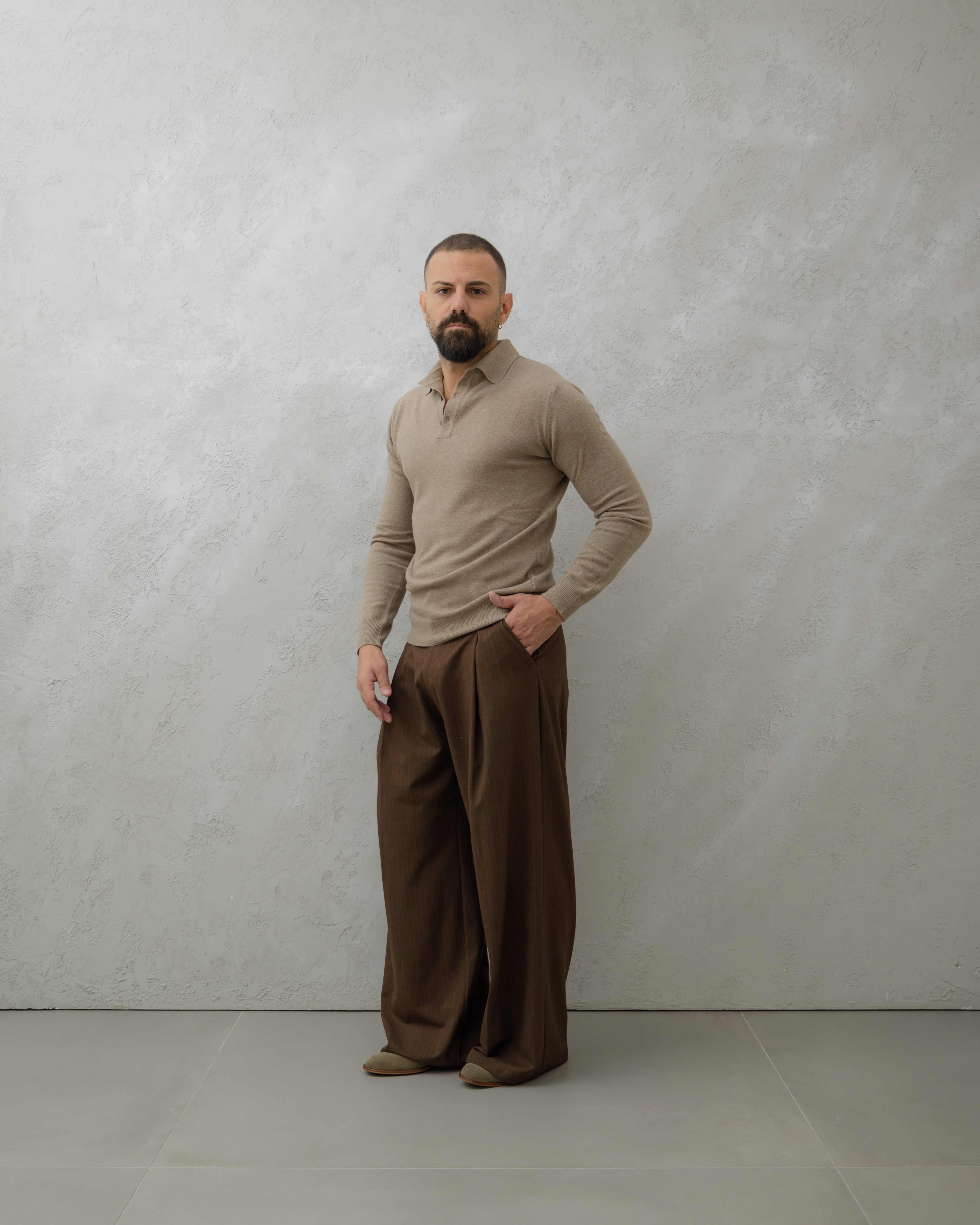 POLO IN LANA -  MA7969 Beige