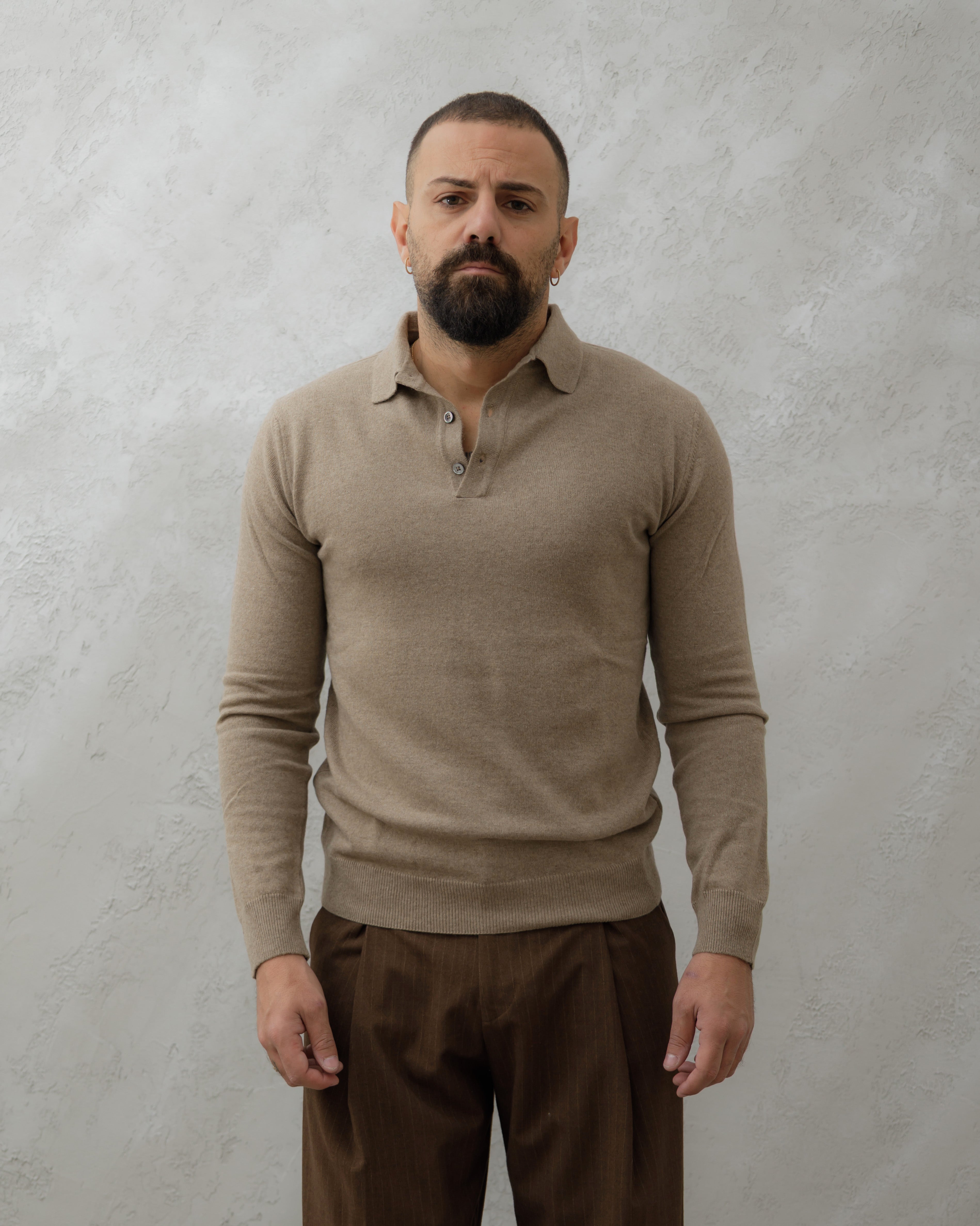 POLO IN LANA -  MA7969 Beige