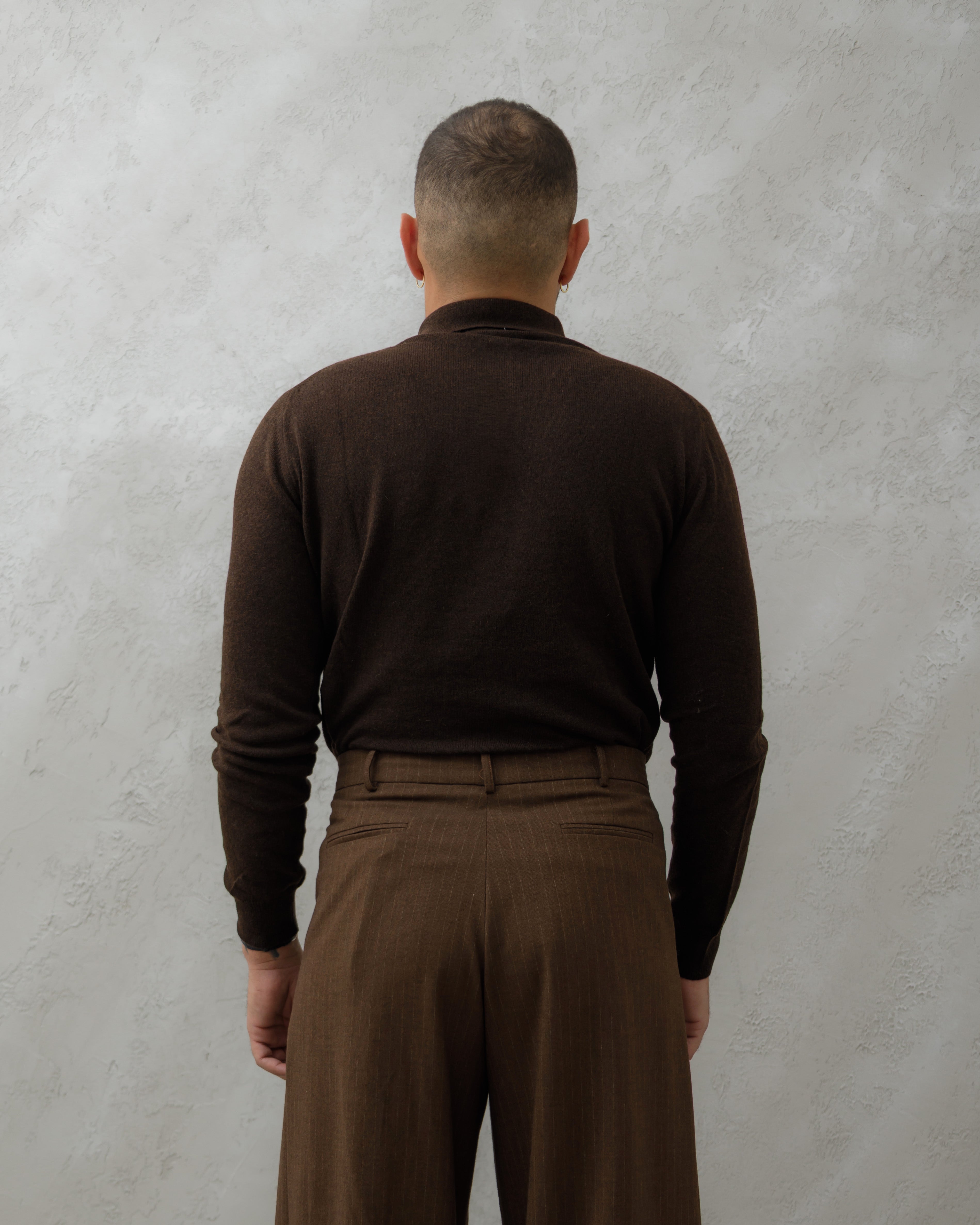 POLO IN LANA -  MA7969 Testa di moro