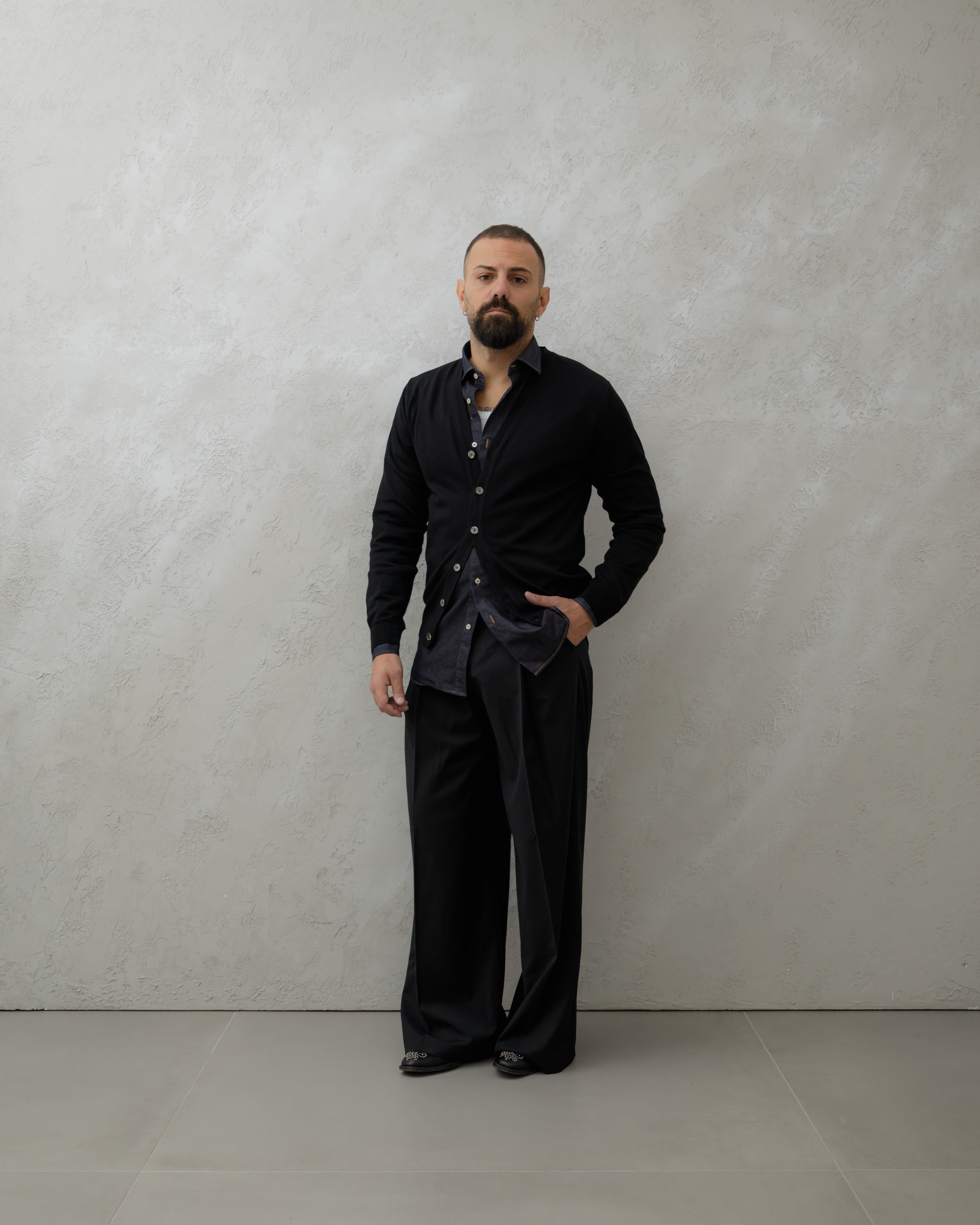 CARDIGAN IN LANA - MA8517 Testa di moro