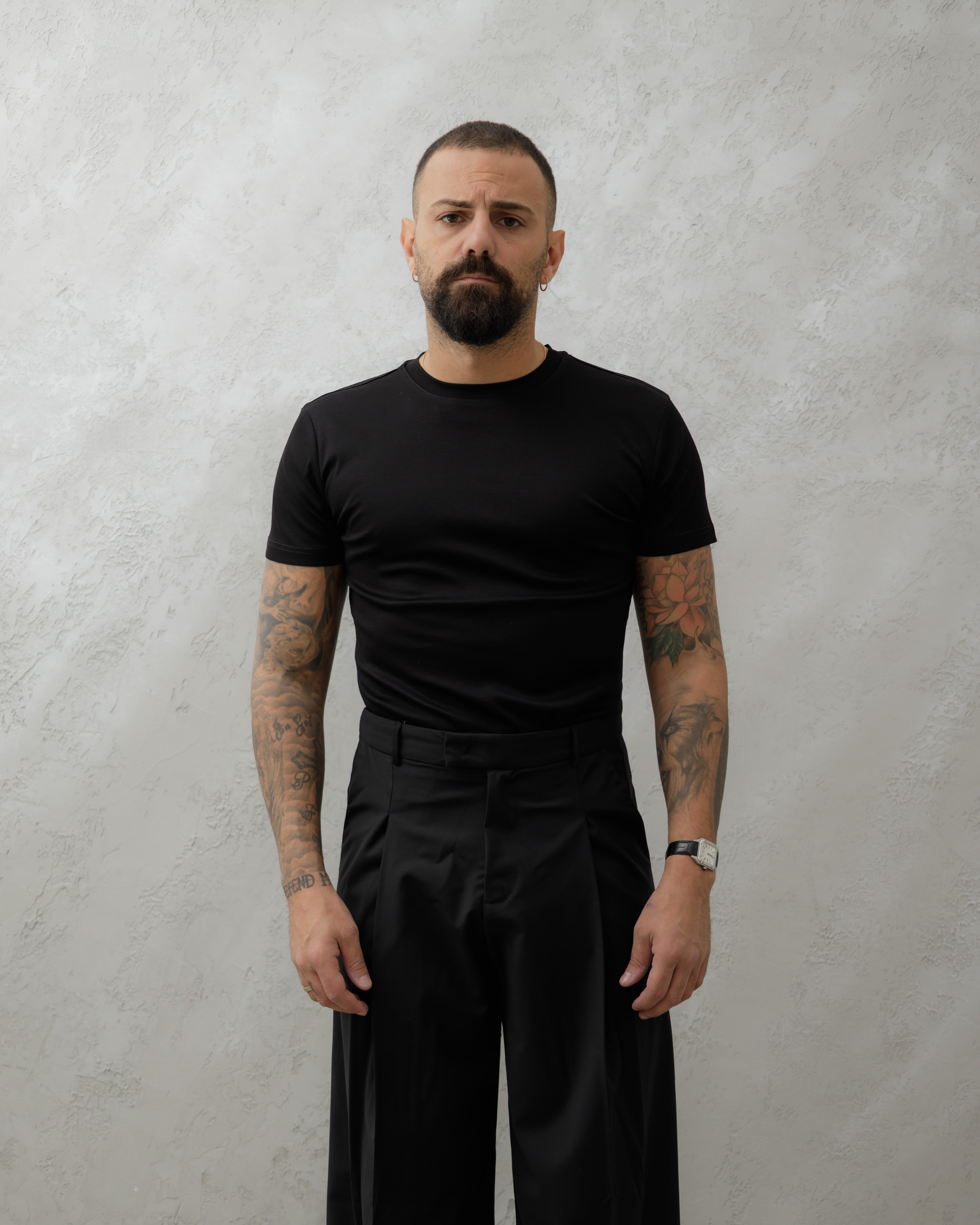 T-SHIRT FILO DI SCOZIA -  MA1009SC NERO