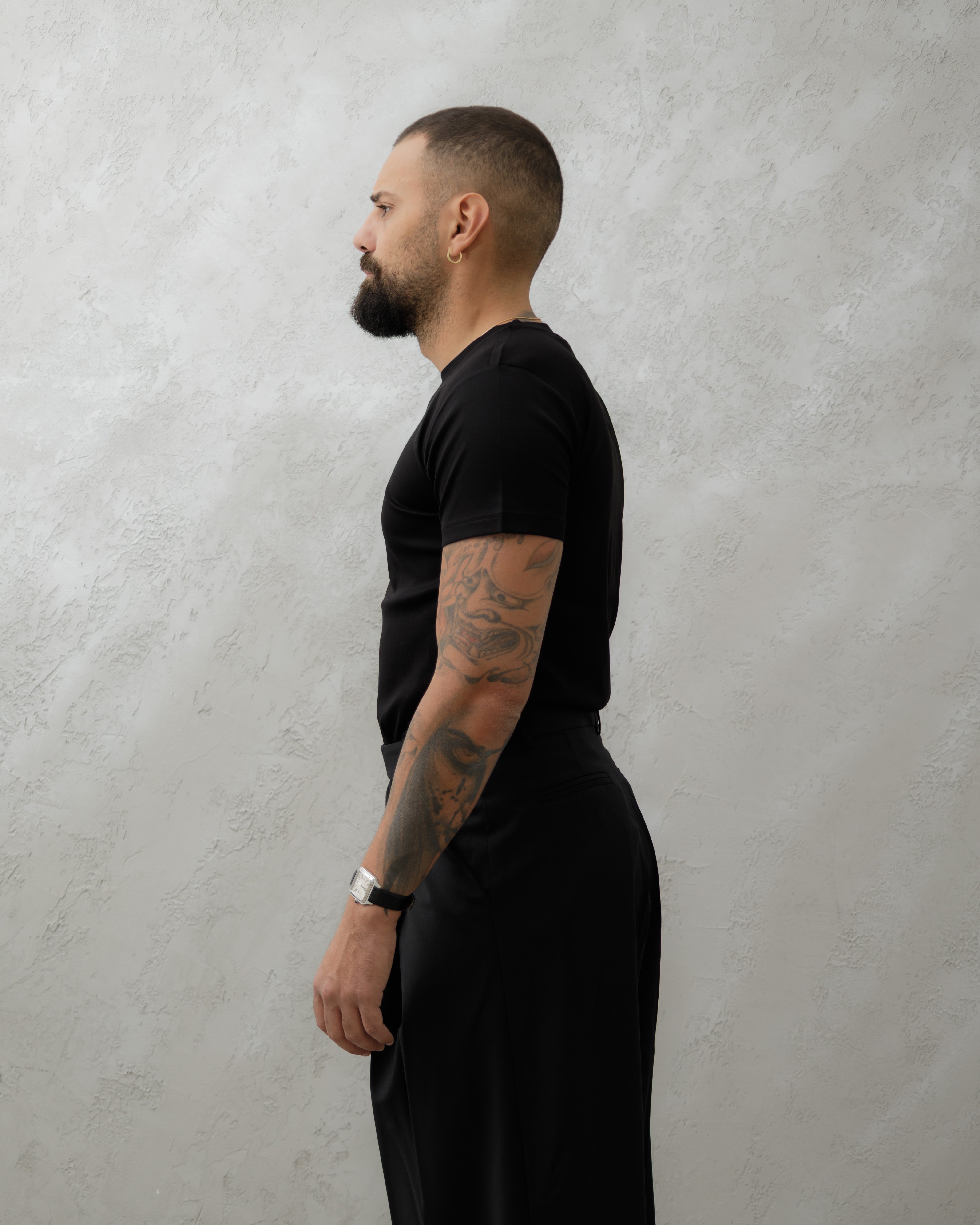 T-SHIRT FILO DI SCOZIA -  MA1009SC NERO