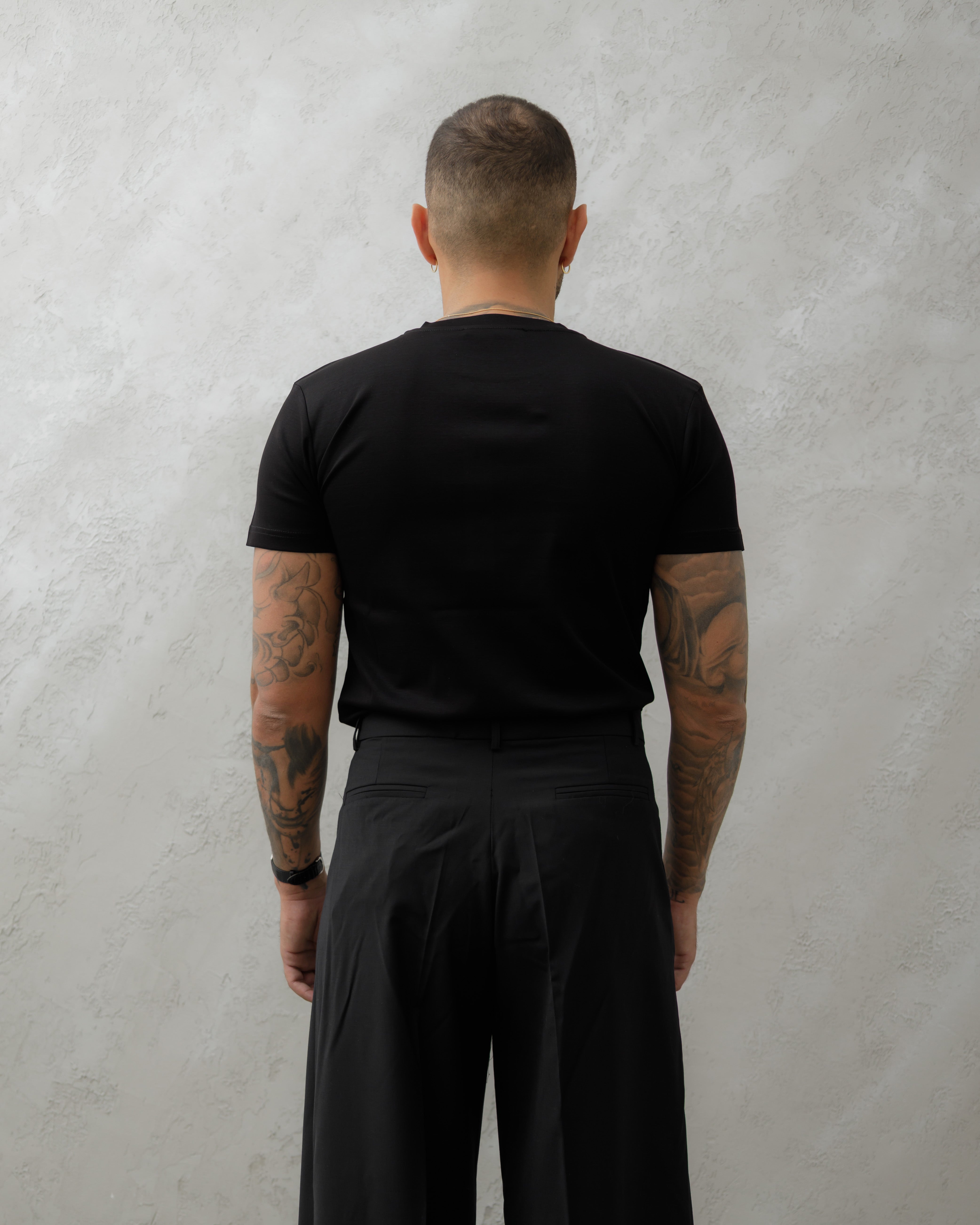 T-SHIRT FILO DI SCOZIA -  MA1009SC NERO