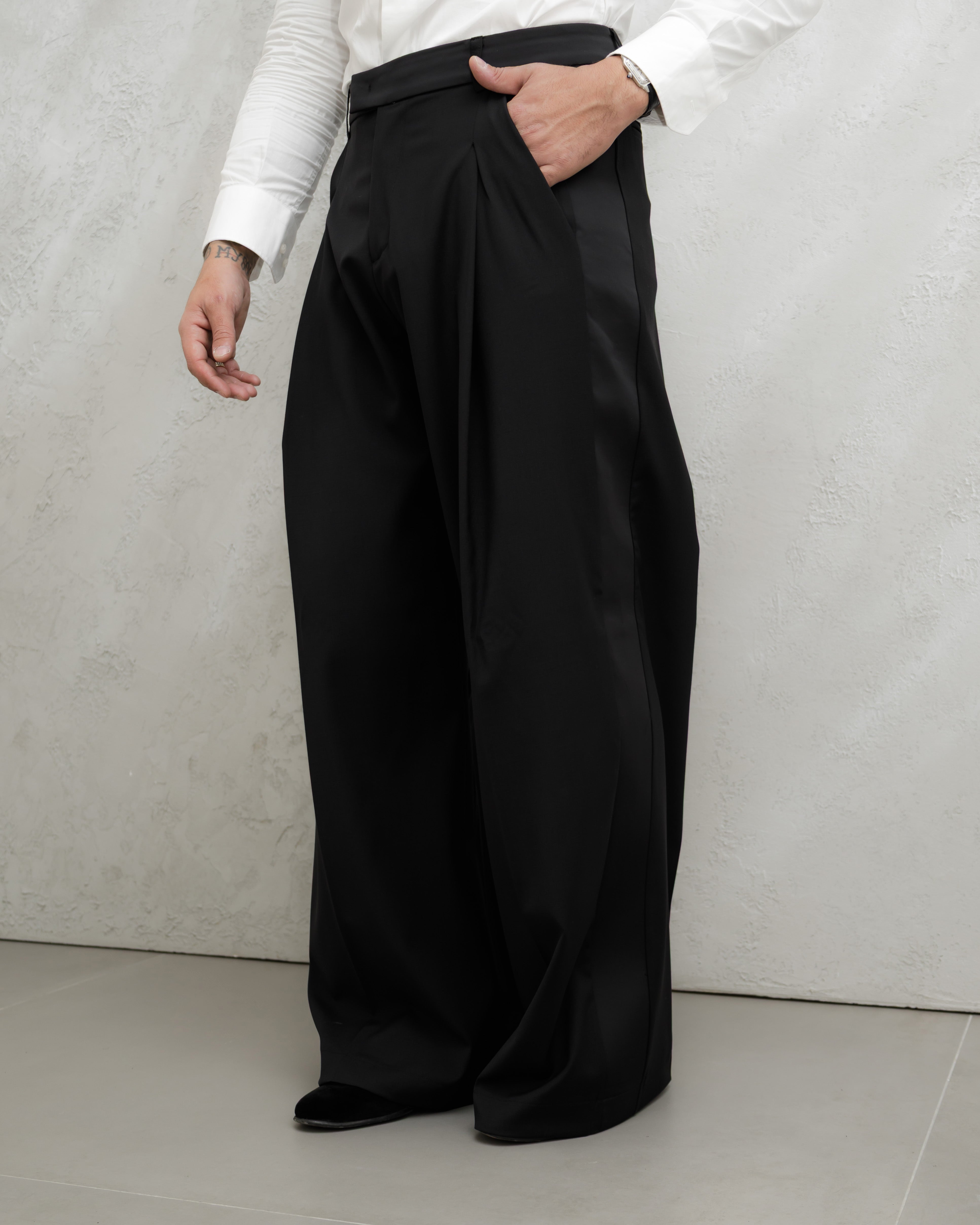 PANTALONI WIDE FIT SMOKING MA-1043