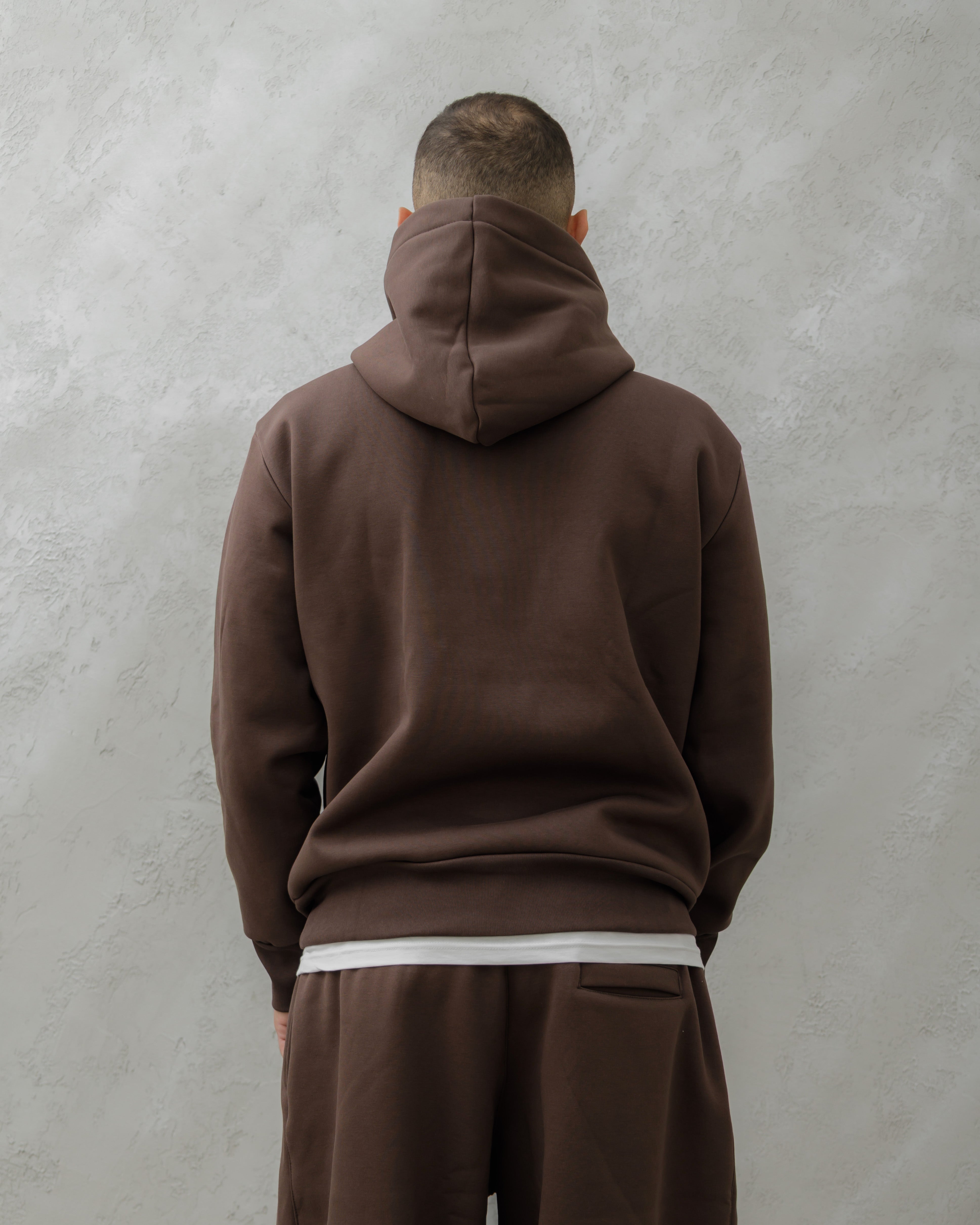 FELPA CON CAPPUCCIO - MA1042 Testa di moro