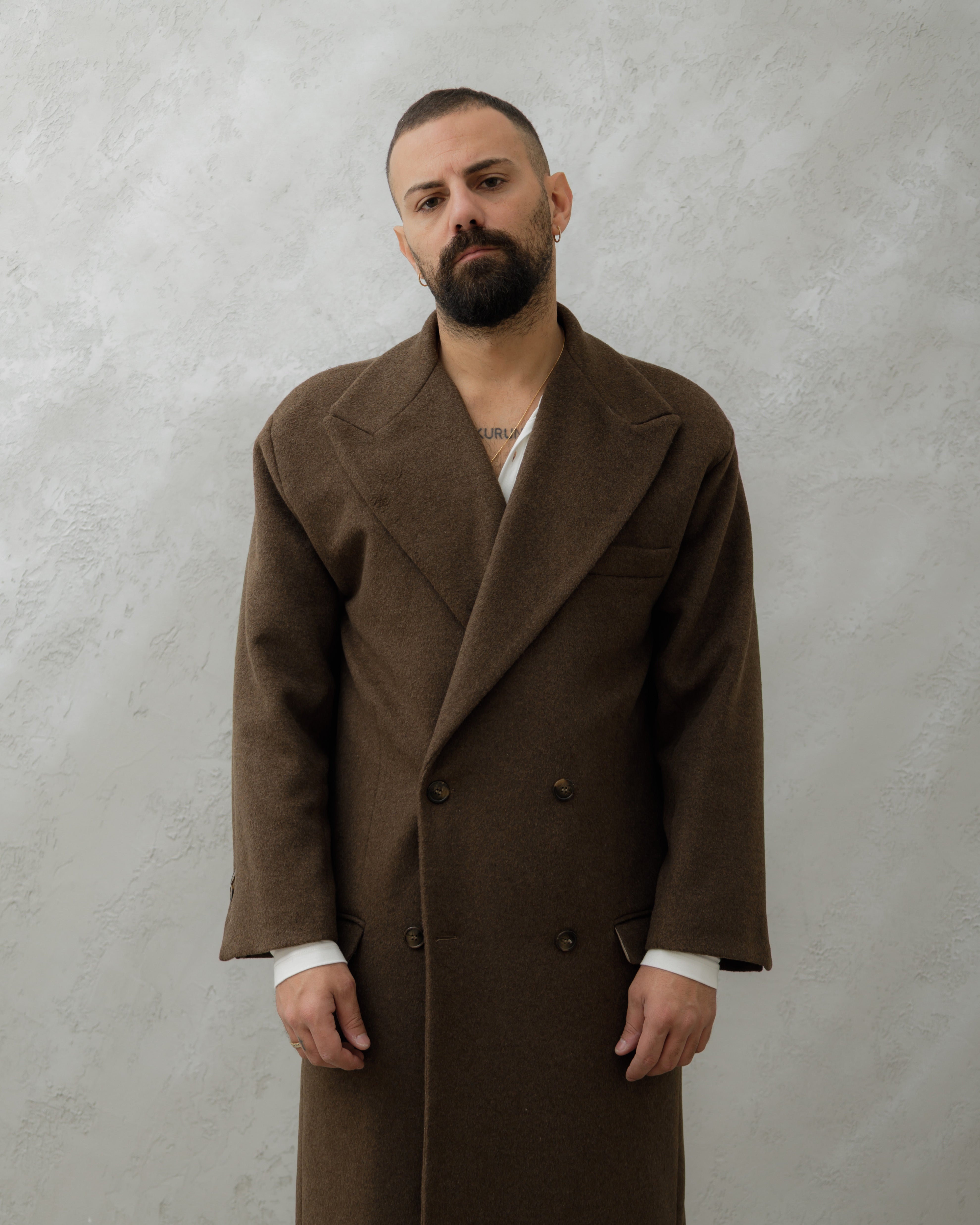 CAPPOTTO IN LANA Testa di moro