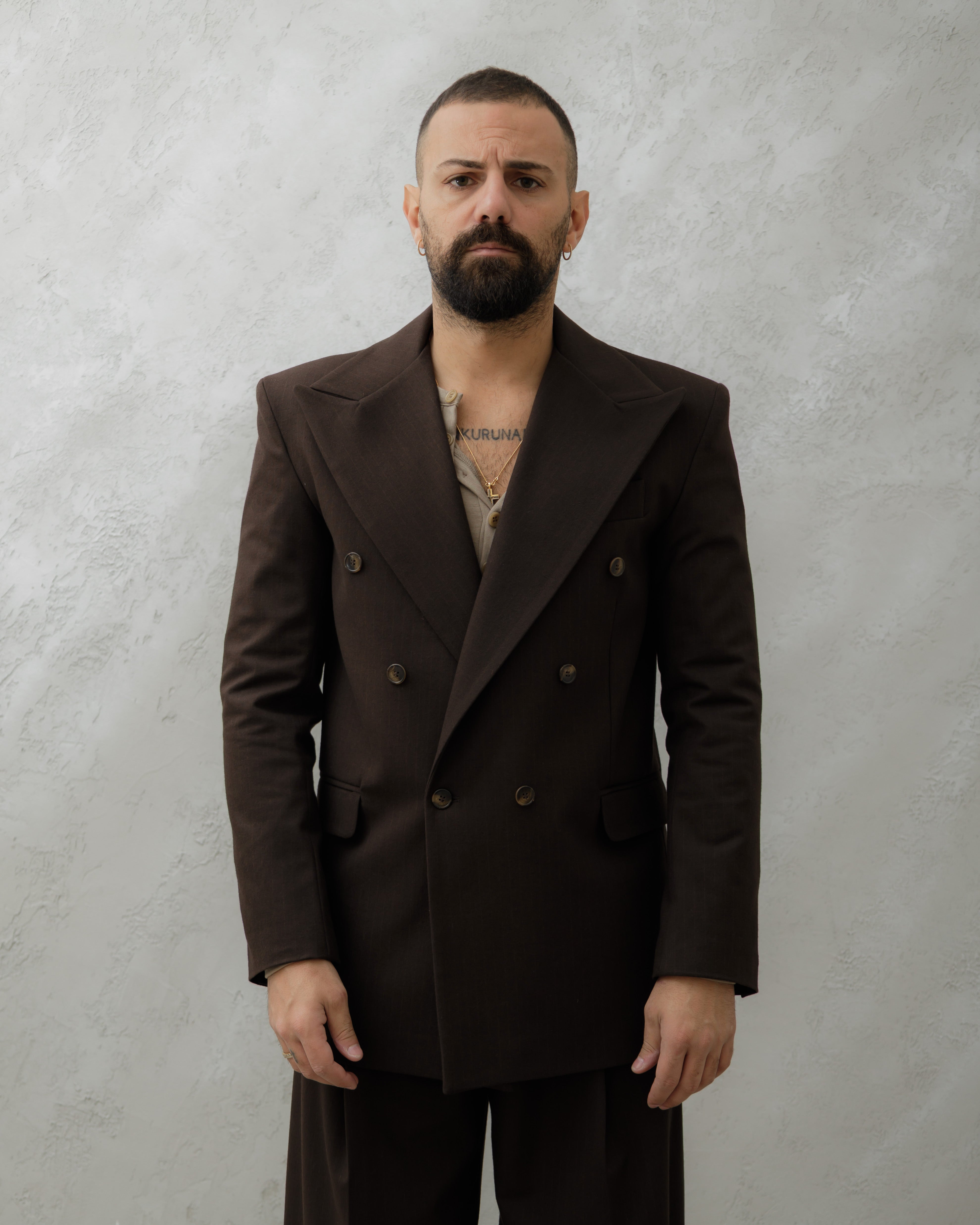 GIACCA PARIGI LANA -MA1029 Testa di moro