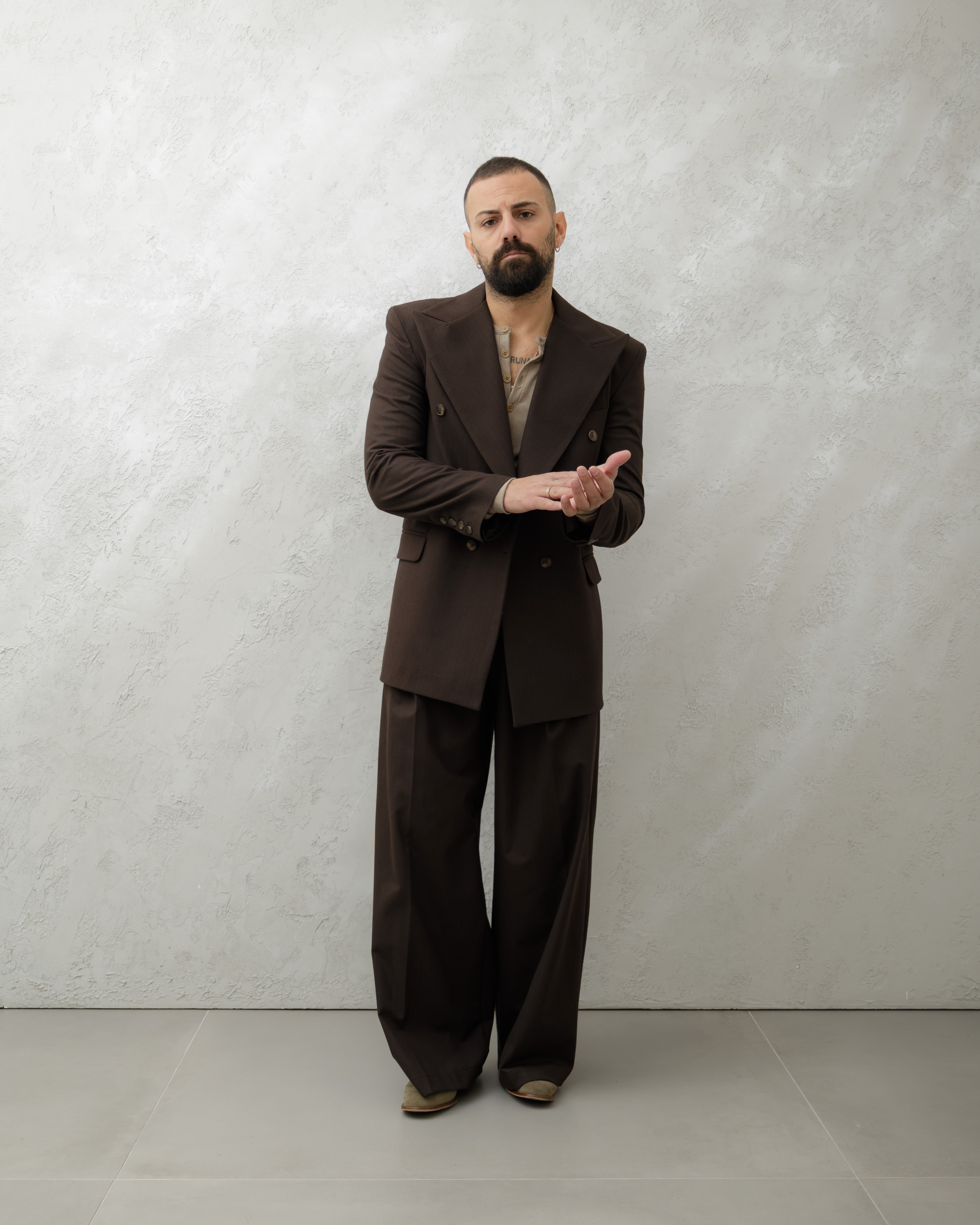 GIACCA PARIGI LANA -MA1029 Testa di moro