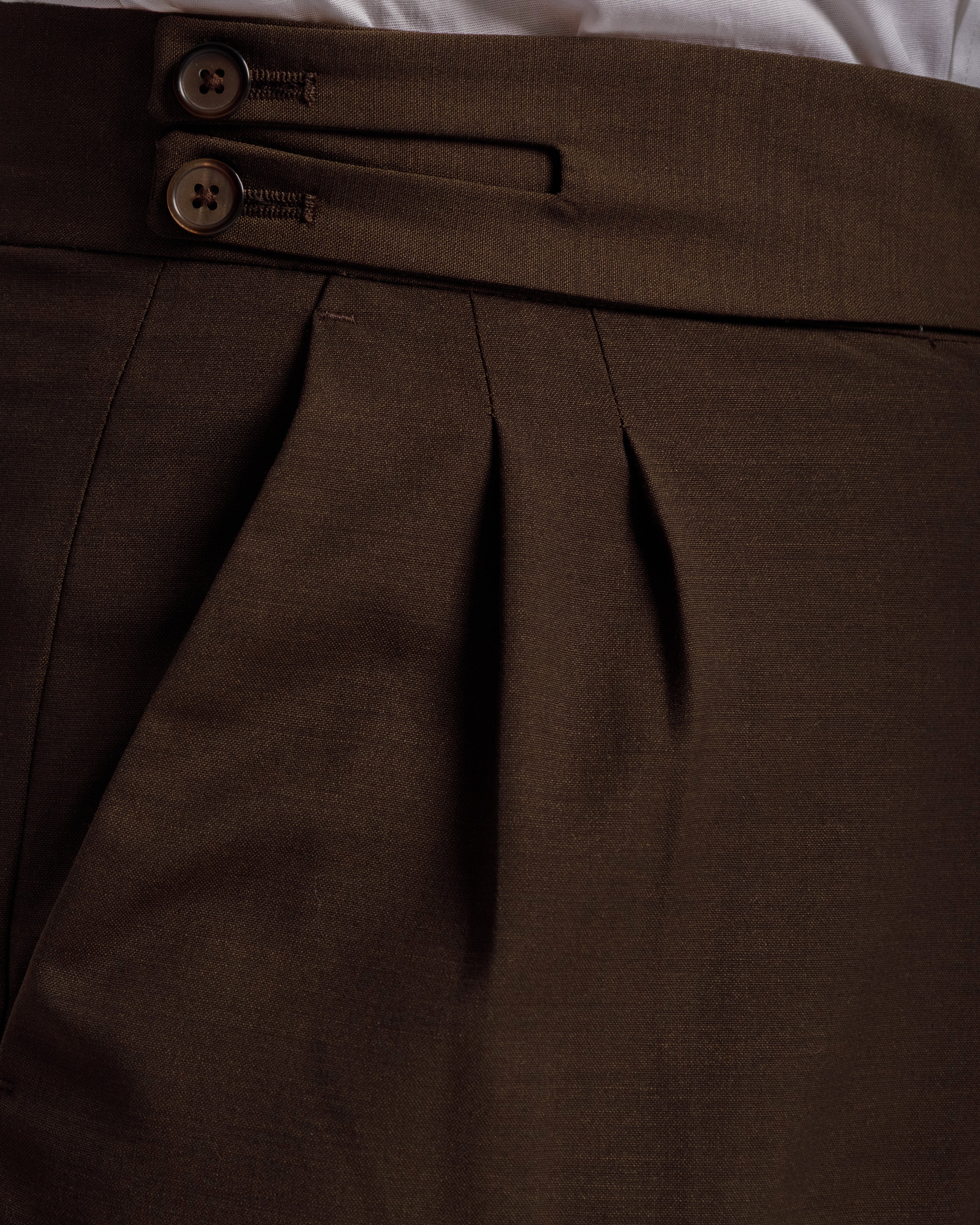 Pantaloni Palazzo Doppio Bottone -  Ma1061 testa di moro