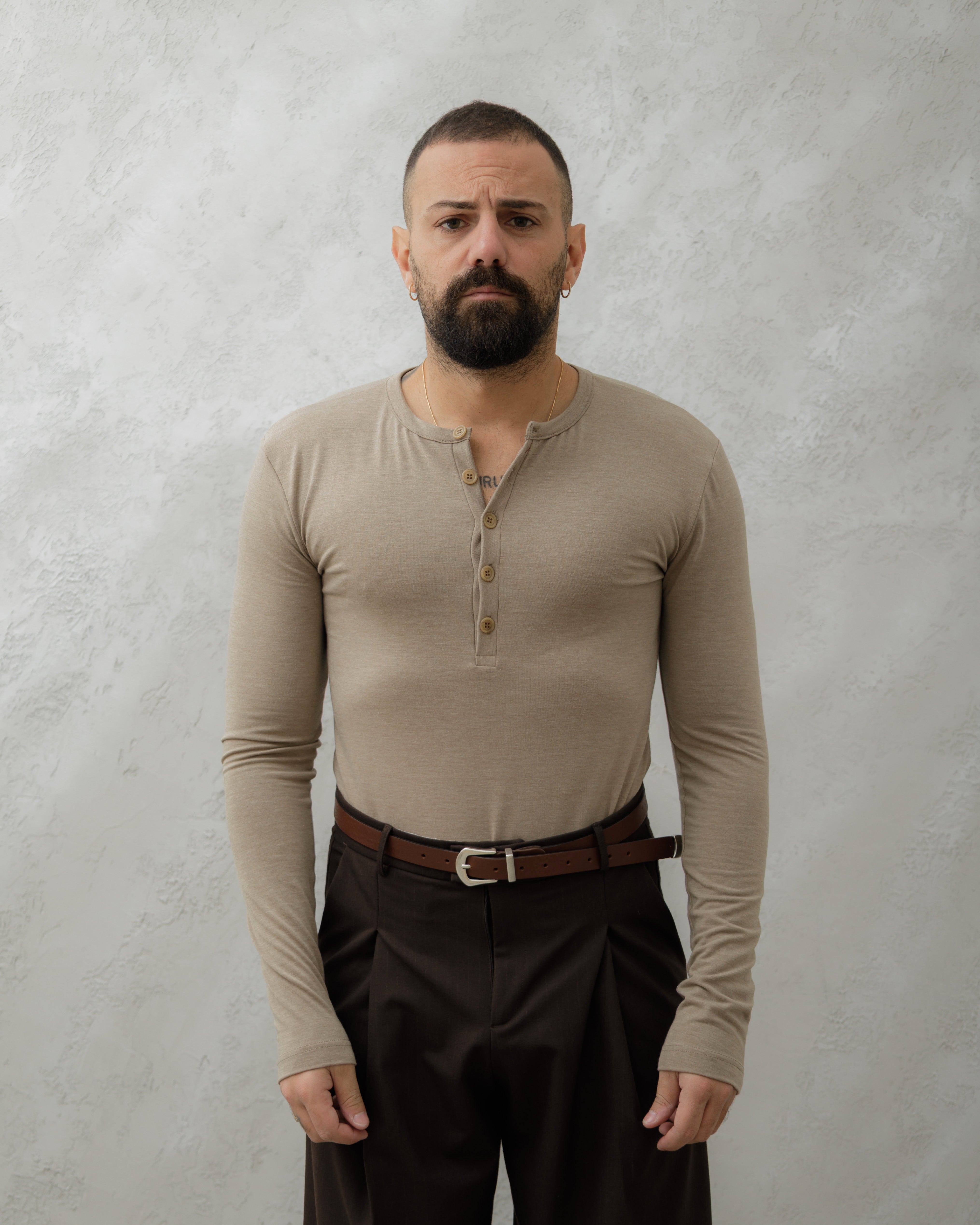 MAGLIA SERAFINA IN VISCOSA Beige