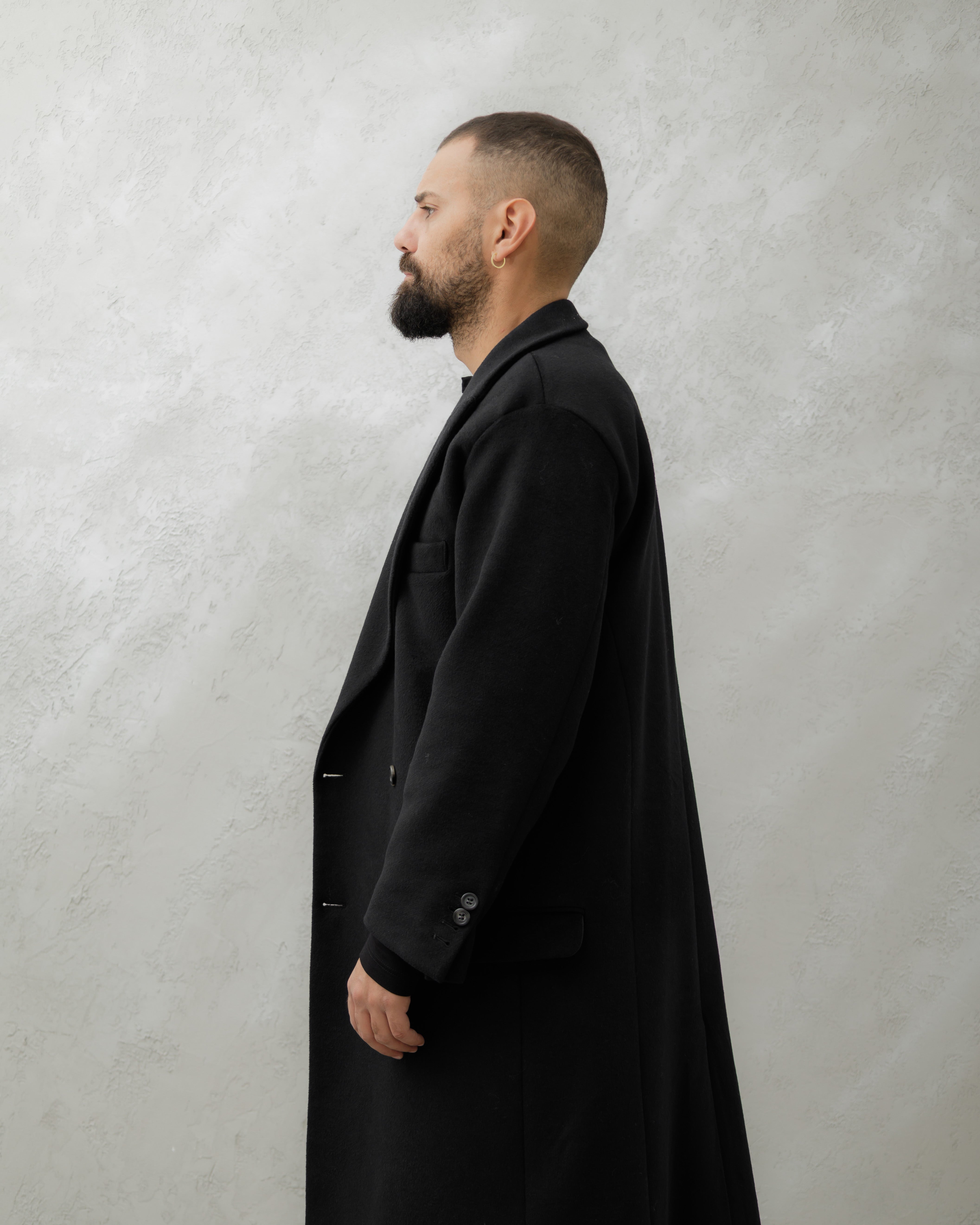 CAPPOTTO IN LANA NERO