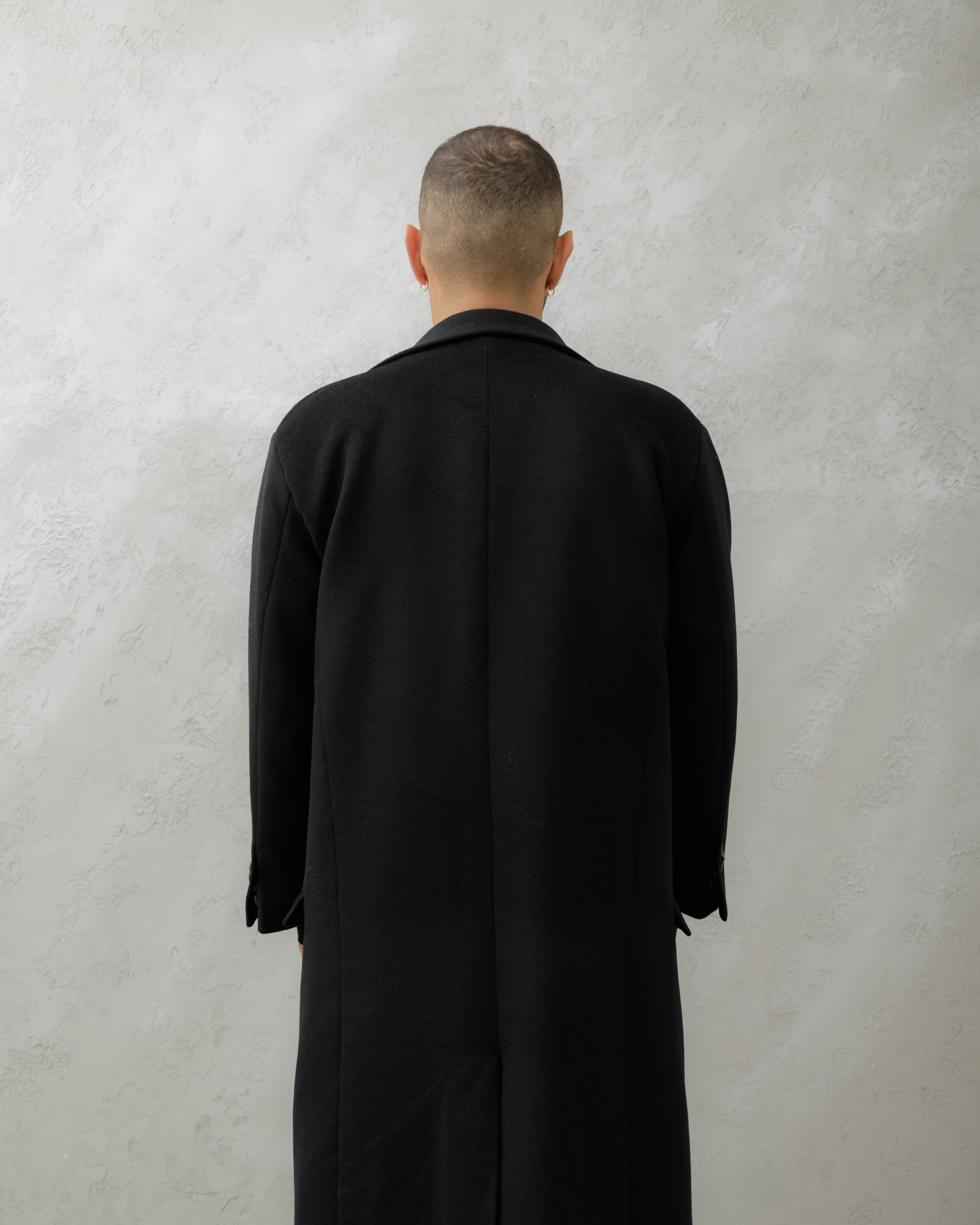 CAPPOTTO IN LANA NERO